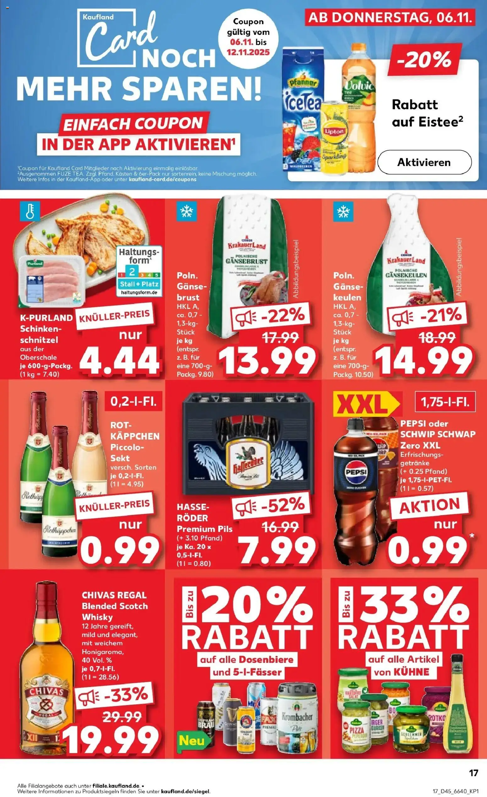 Kaufland prospekt Konstanz	 – gültig ab 10.11.2025 | Seite: 17 | Produkte: Regal, Schnitzel, Krombacher, Schinken
