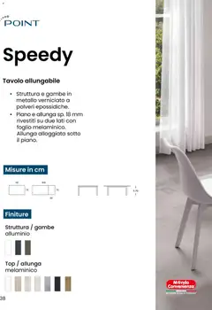 Anteprima del volantino Mondo Convenienza Casa catalogo valido a partire dal 28.10.2025 | Pagina: 38 | Prodotti: Top, Alluminio, Tavolo
