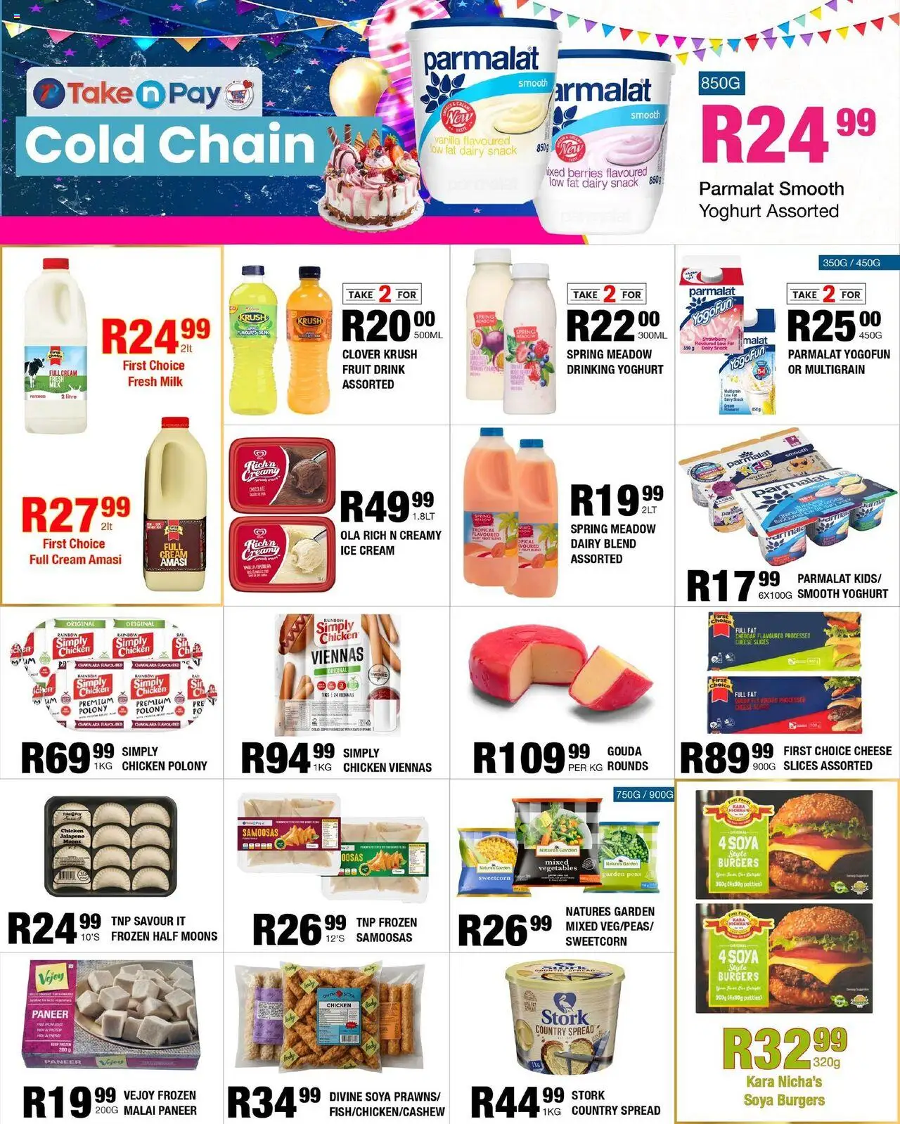 New Take n Pay catalogue – valid from 06.10.2025 | Page: 11 | Products: Yoghurt, Polony, Ice cream, Fruit