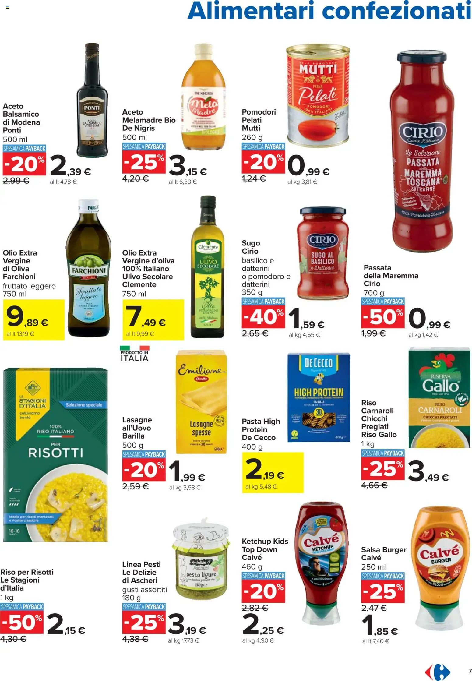 Volantino Carrefour del 30.10.2025 | Pagina: 7 | Prodotti: Riso, Ketchup, Fusilli, Sugo