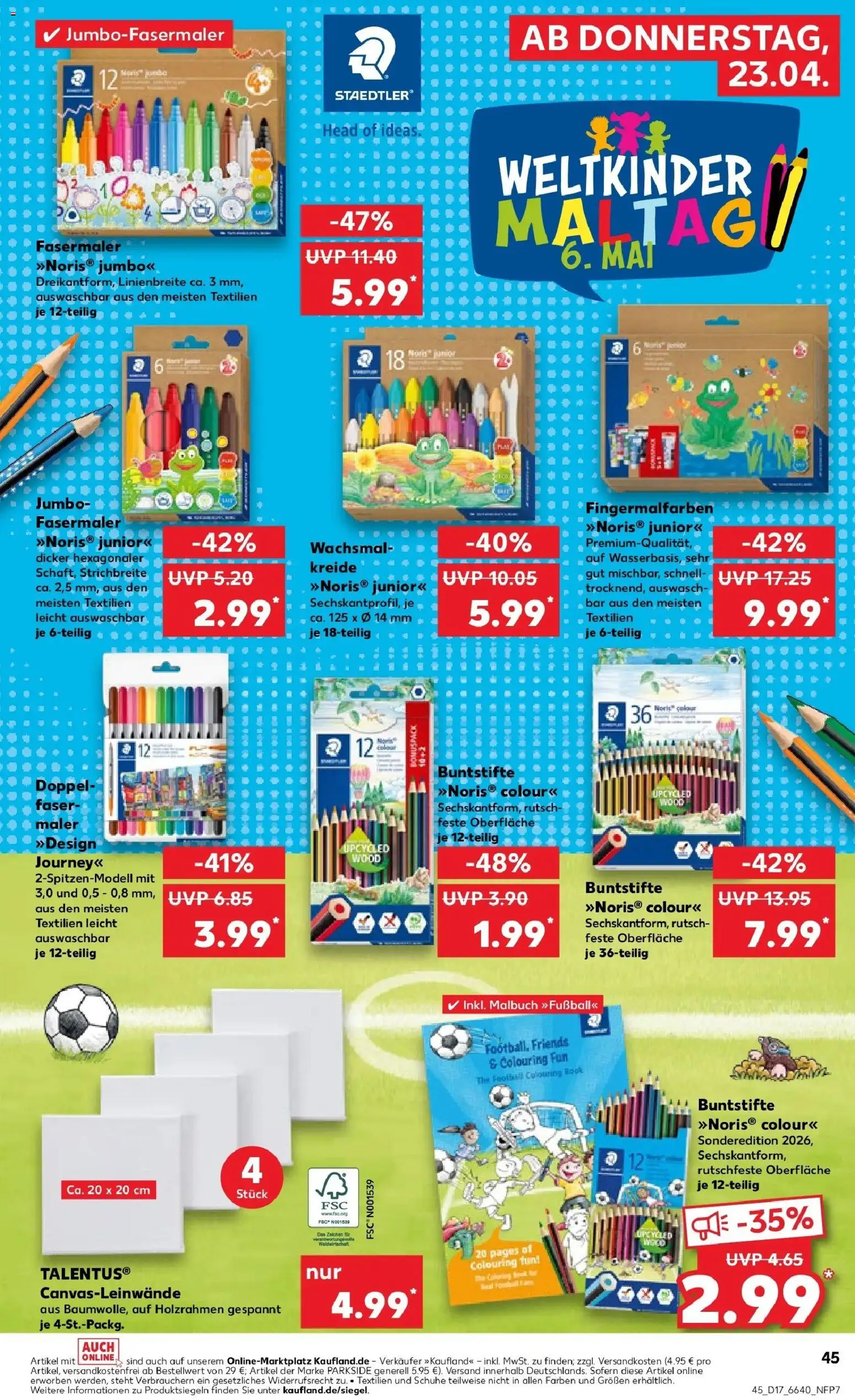 Kaufland Prospekt Cham	 – gültig ab 23.04.2026 | Seite: 45 | Produkte: Fußball, Football