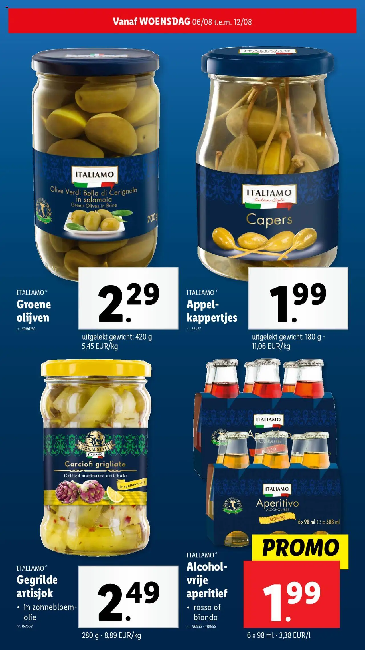  | Pagina: 20 | Producten: Gewicht, Olijven, Alcohol, Appel