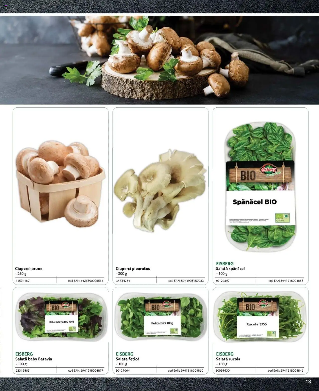 Noul catalog Selgros – valabil de la 09.02.2024 | Pagină: 13 | Produse: Ciuperci, Salată