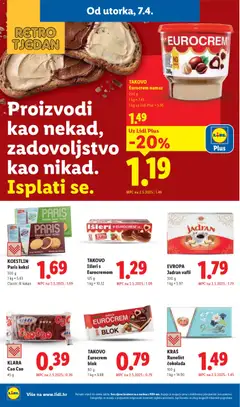 TAKOVO Eurocrem namaz, 200 g Eurocrem namaz - Pregled kataloga iz trgovine Lidl, vrijedi od 07.04.2026 | Stranica: 8
