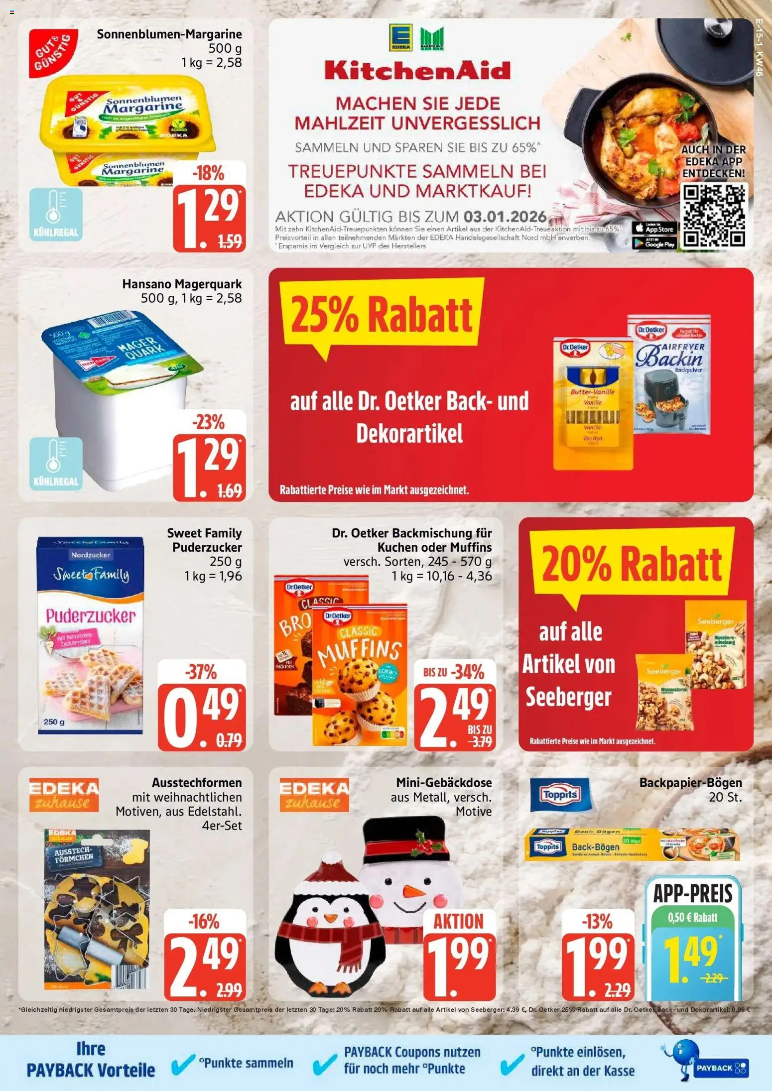 Marktkauf Prospekt Stralsund 	 – gültig ab 10.11.2025 | Seite: 15 | Produkte: Margarine, Quark, Magerquark, Kuchen