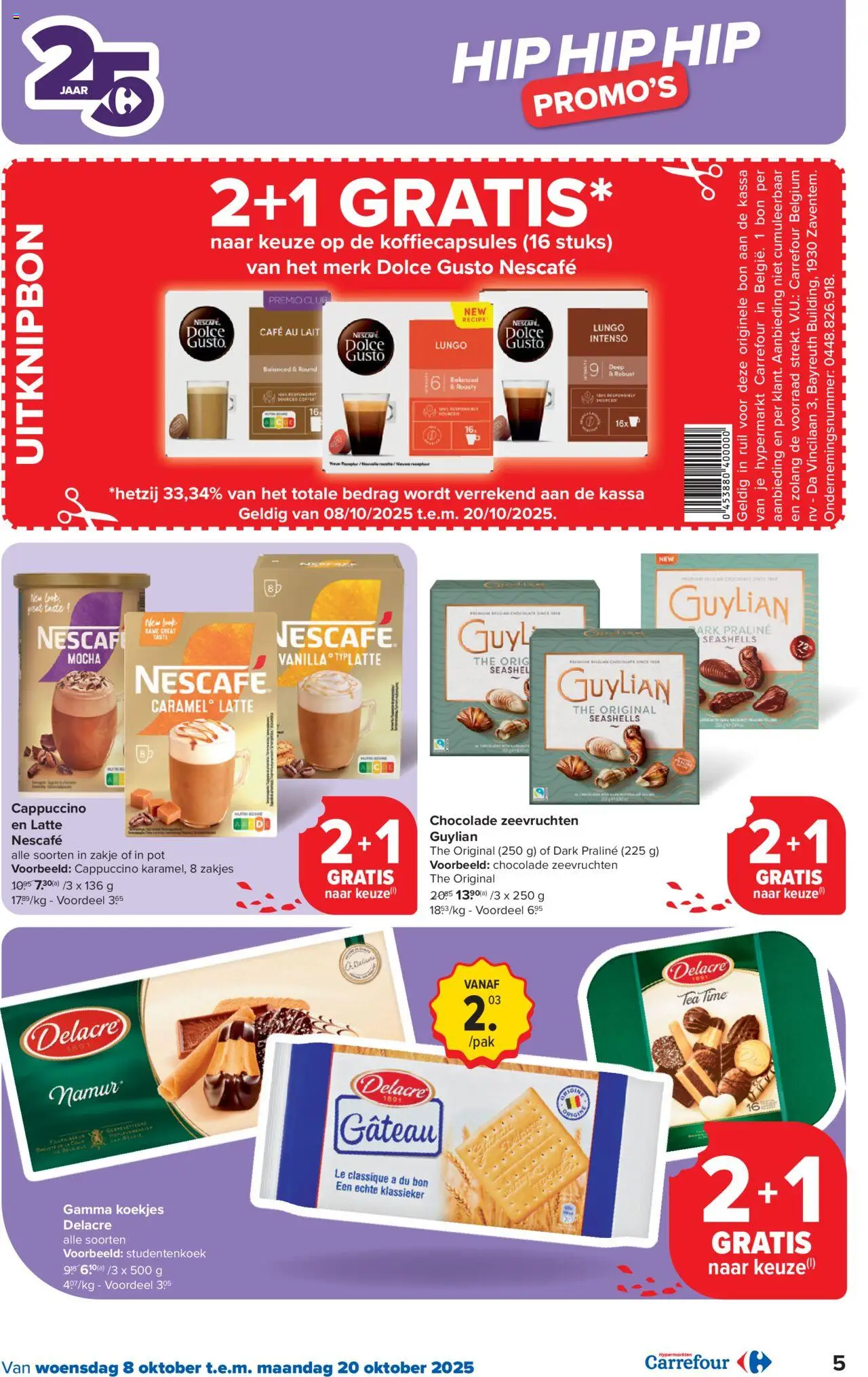 {H1} | Pagina: 5 | Producten: Koekjes, Cappuccino, Pot, Chocolade