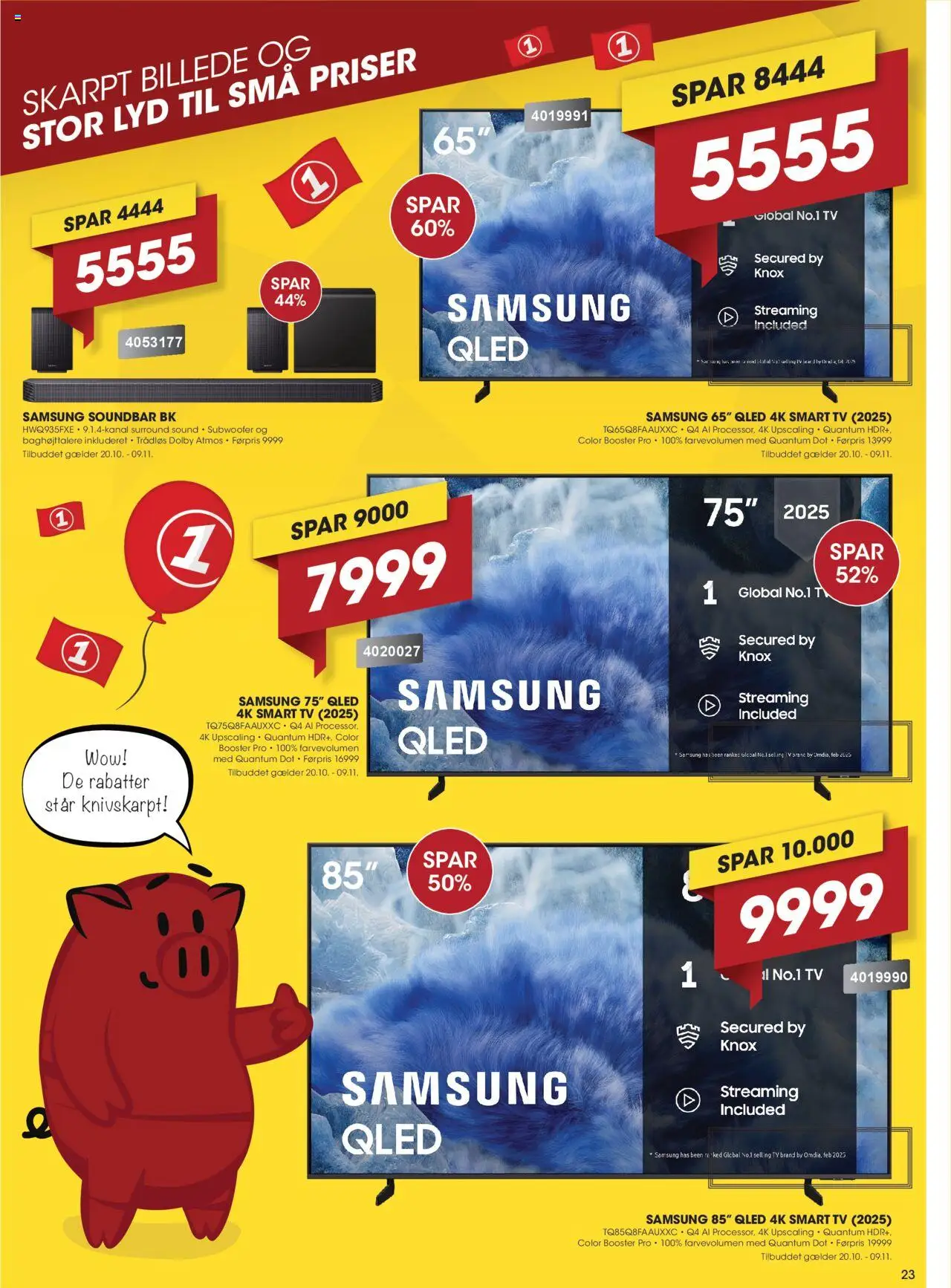 Punkt1 tilbudsavis – gyldig fra 20.10.2025 | Side: 23 | Produkter: Soundbar, Smart TV, TV, Lyd