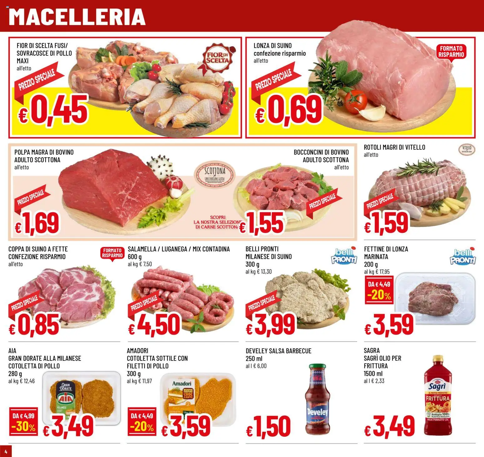 Volantino Galassia del 08.01.2026 | Pagina: 4 | Prodotti: Bovino, Salsa, Suino, Vitello