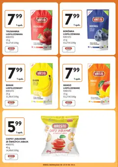 Pogląd oferty "Intermarche Gazetka - Nowa niższa cena" - ważna od 27.10.2025 | Strona: 3 | Produkty: Mango, Chipsy, Banan, Chipsy jabłkowe