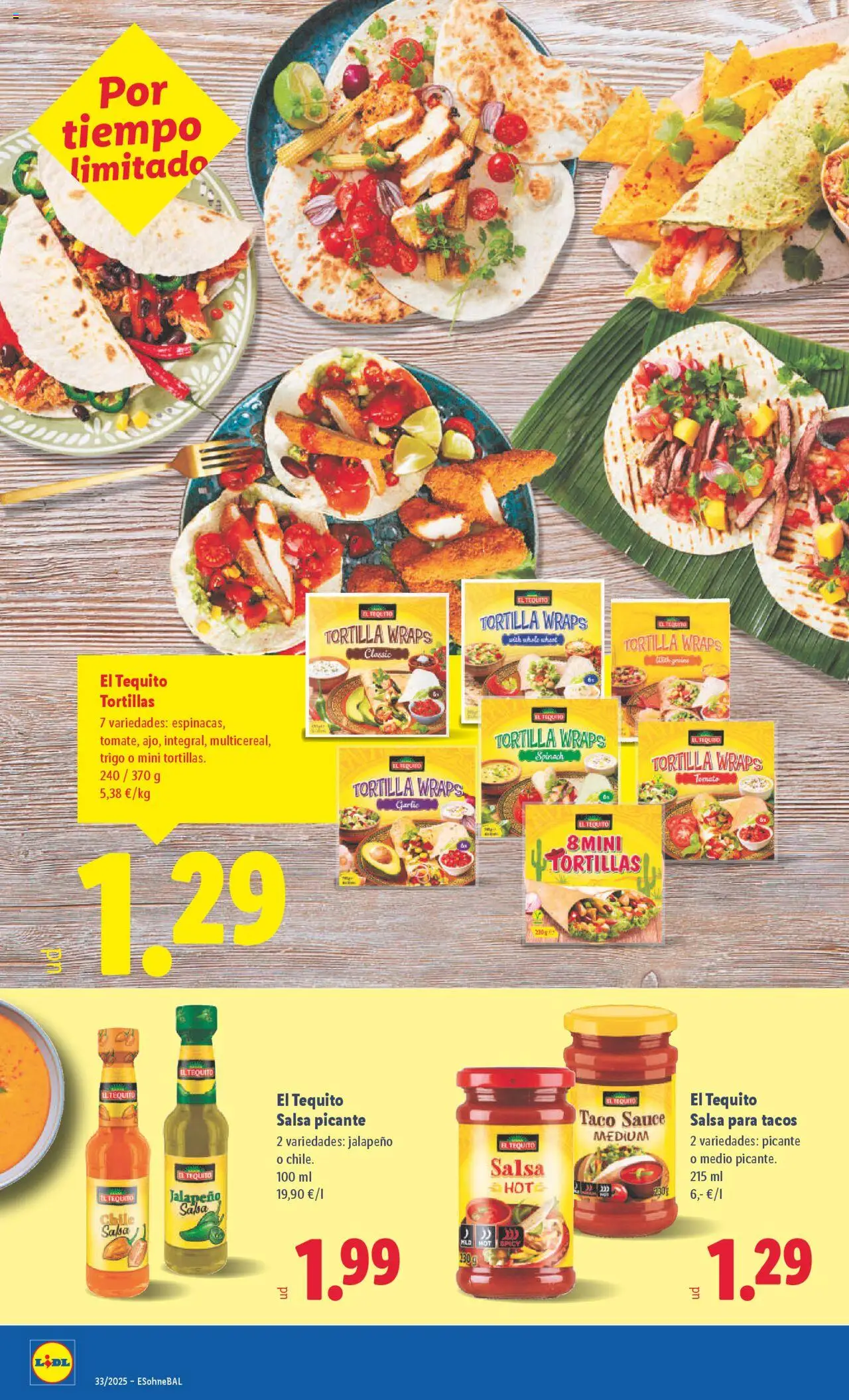 Lidl catálogo VAL │ válido desde el 11.08.2025 | Página: 24 | Productos: Tacos, Té