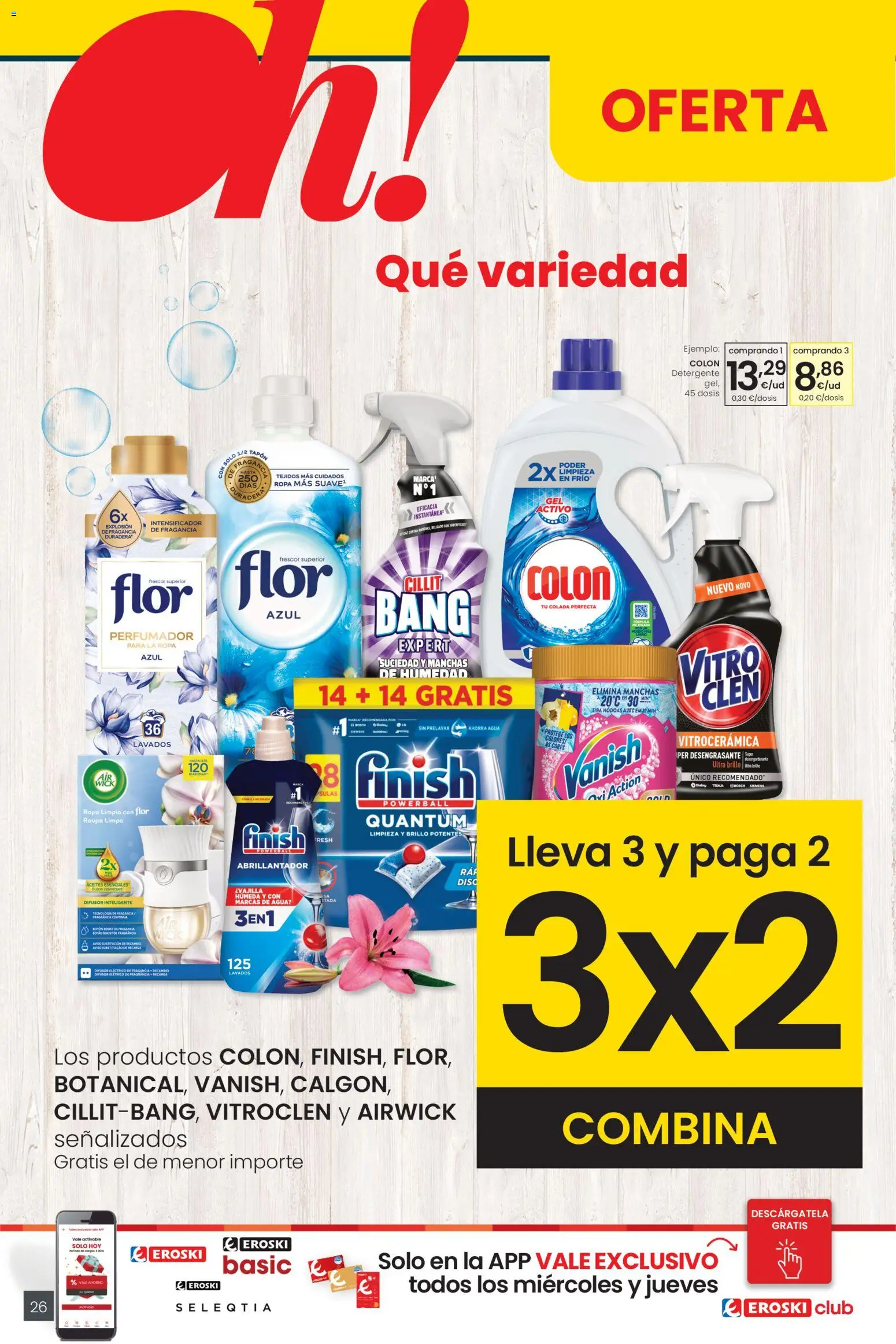Eroski - Center │ válido desde el 05.01.2026 | Página: 26 | Productos: Fragancia, Detergente, Ropa