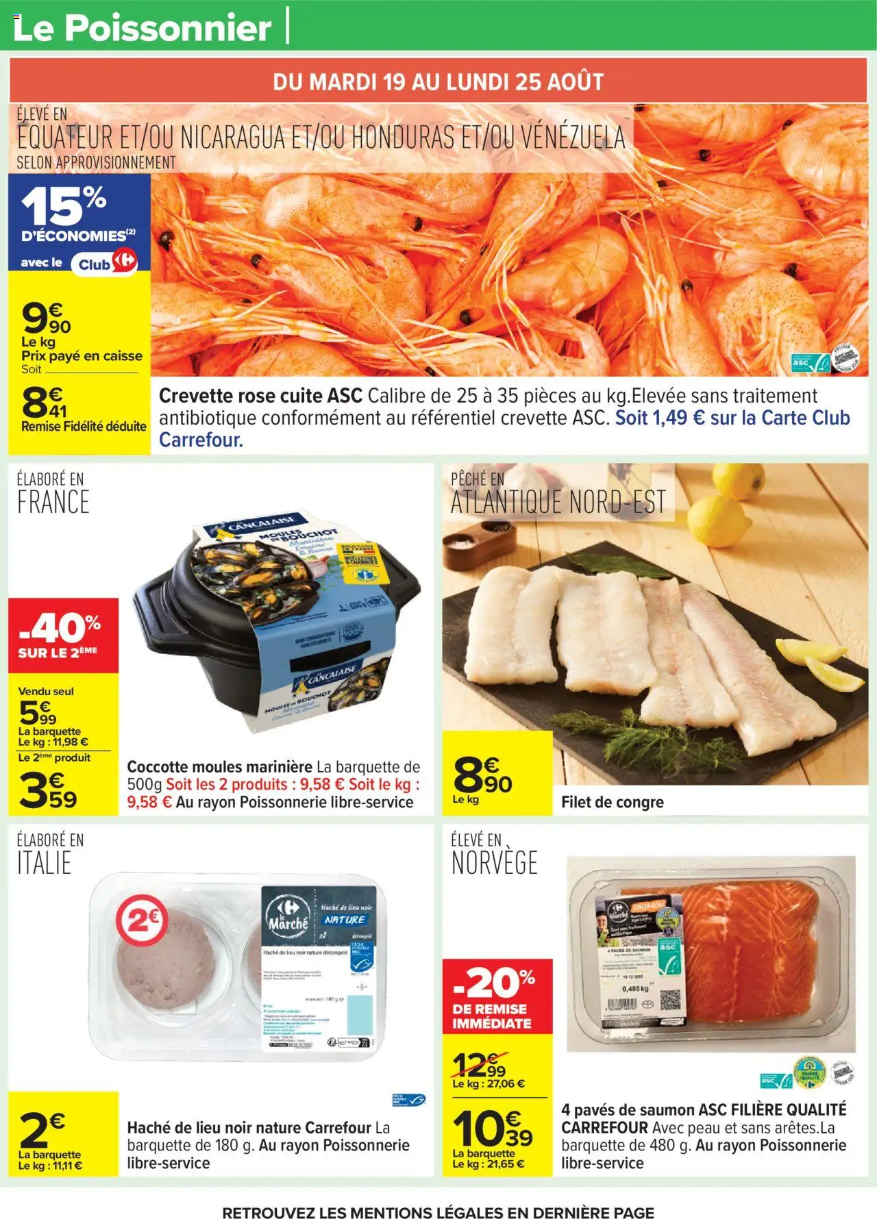  | Page: 18 | Produits: Marinière, Crevette, Poissonnerie, Saumon