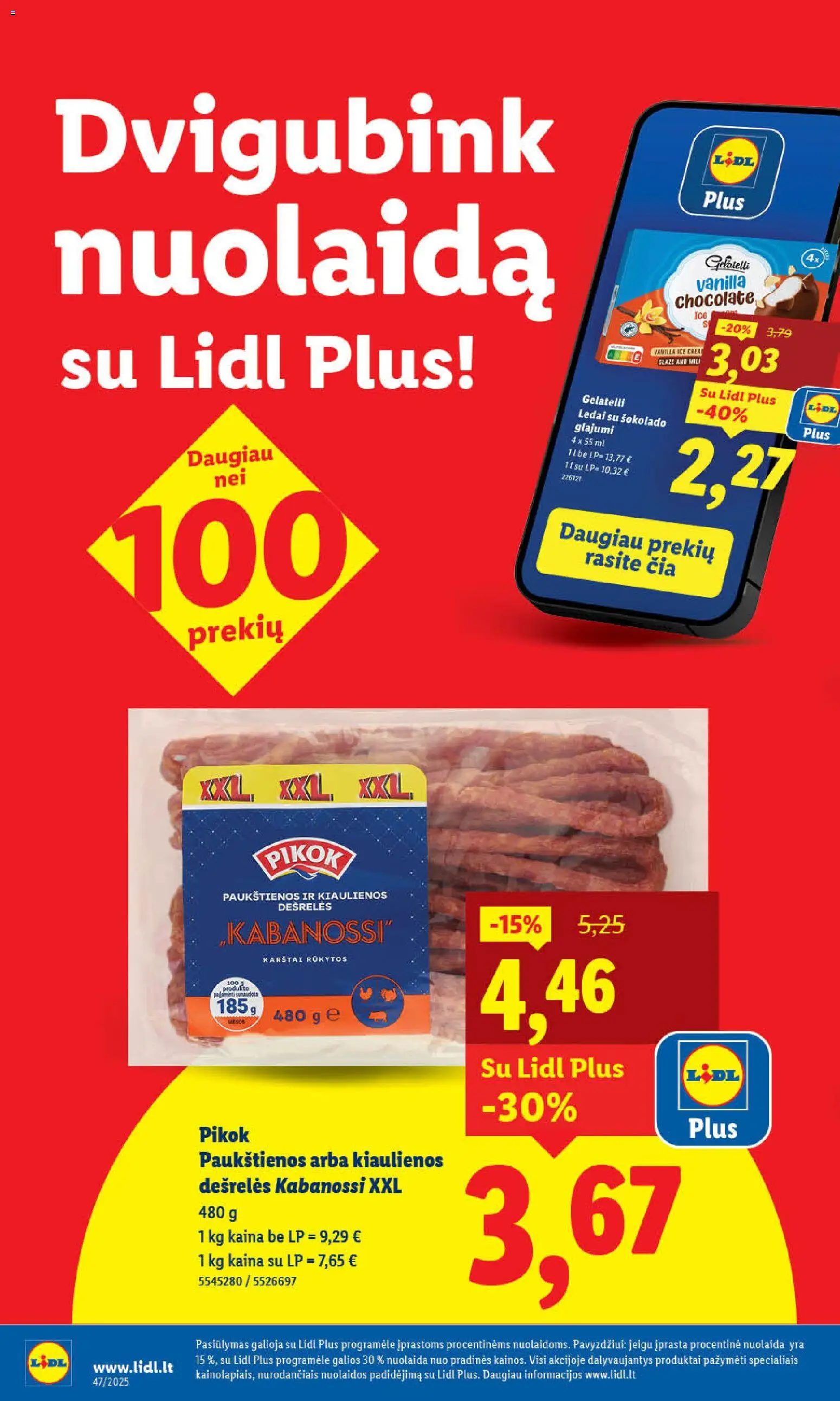 LIDL akcijos nuo 17.11.2025 | Puslapis: 2 | Prekių: Ledai, Kiaulienos, Dešrelės