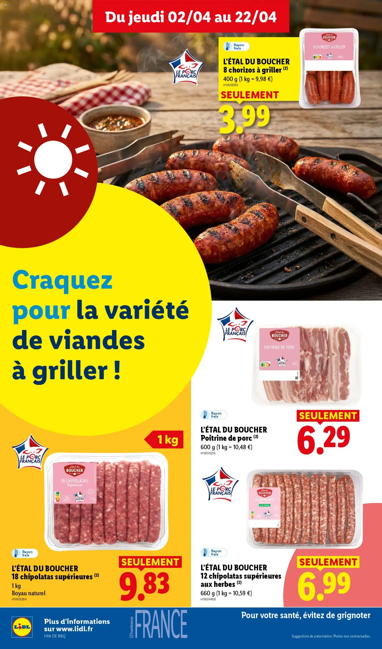 {H1} | Page: 2 | Produits: Chorizo, Poitrine de porc, Porc