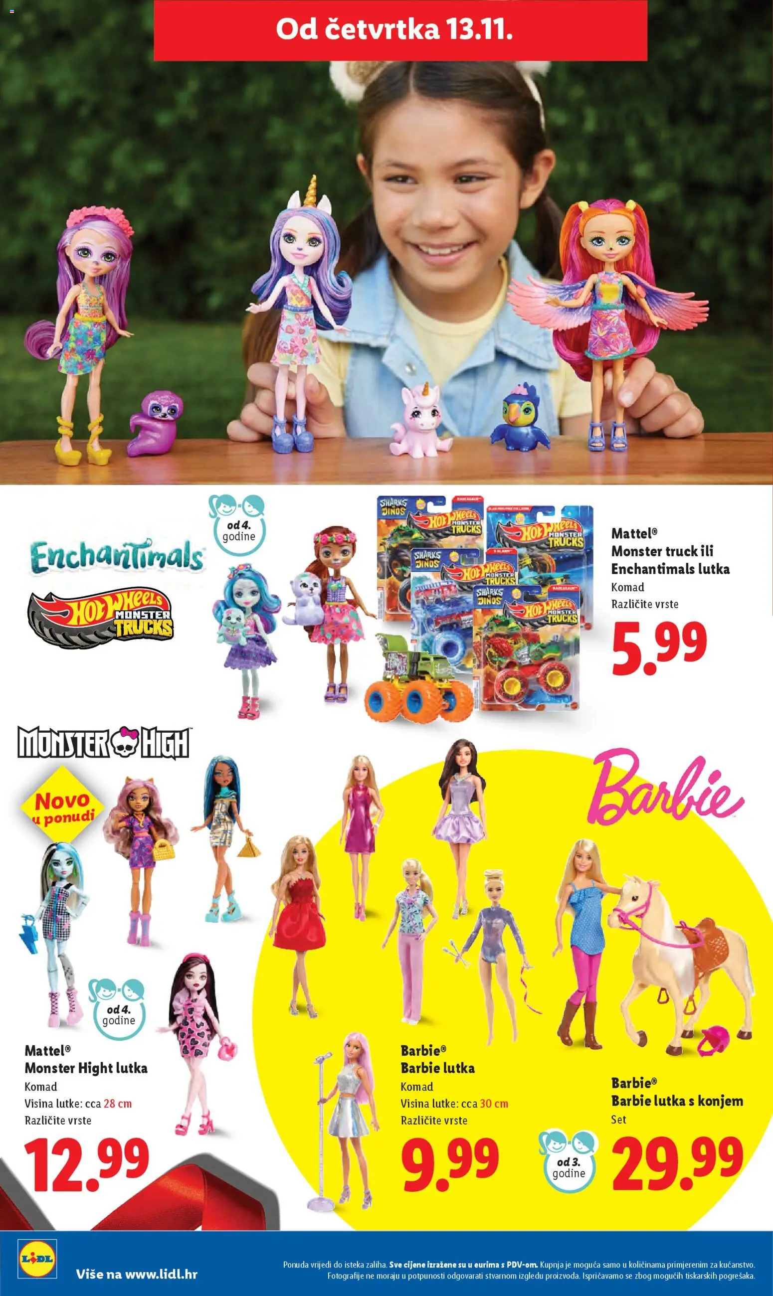 Lidl katalog | vrijedi od 06.11.2025 | Stranica: 13 | Proizvodi: Barbie, Lutka, Lutke