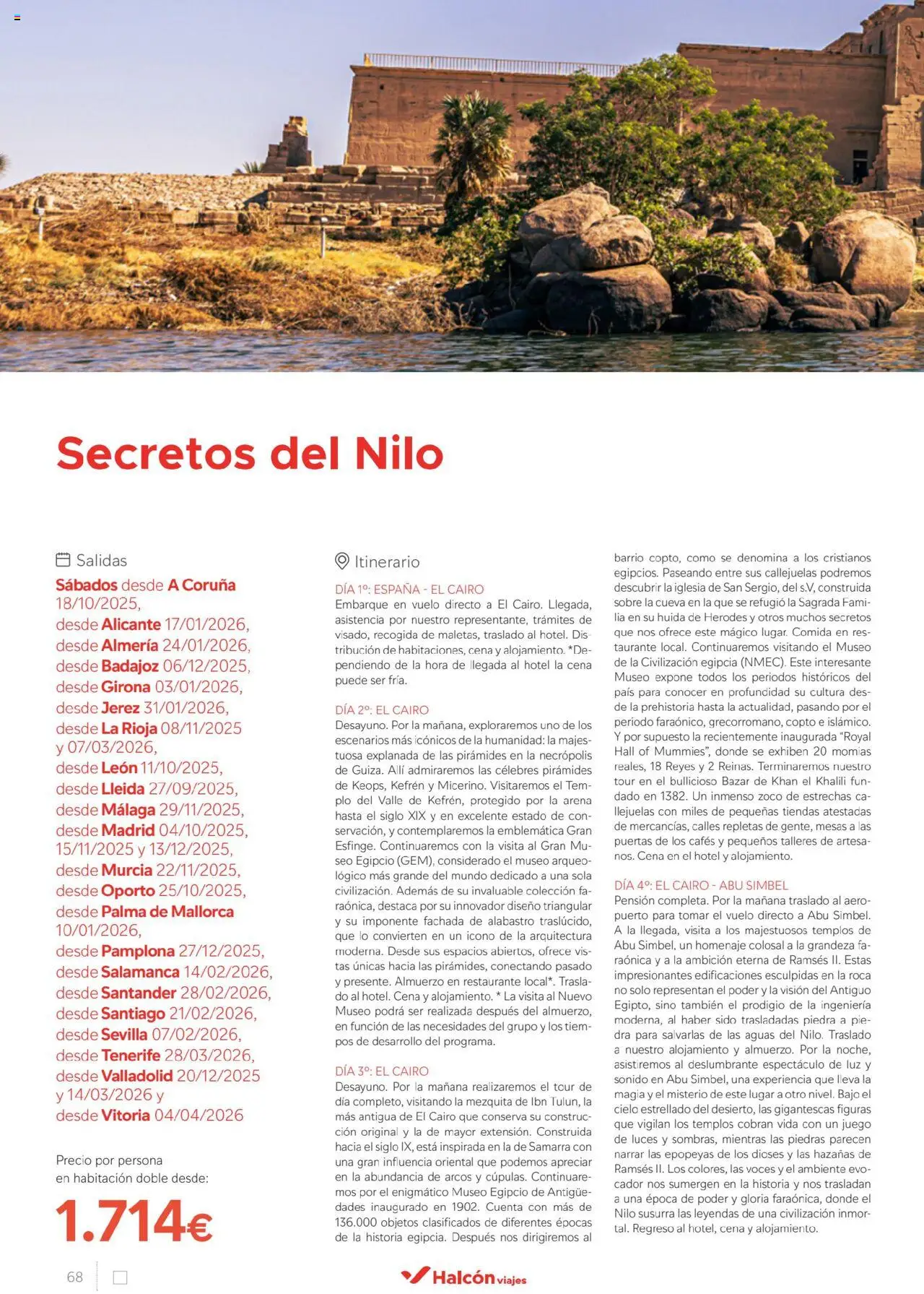 Halcón Viajes Egipto │ válido desde el 01.07.2025 | Página: 68