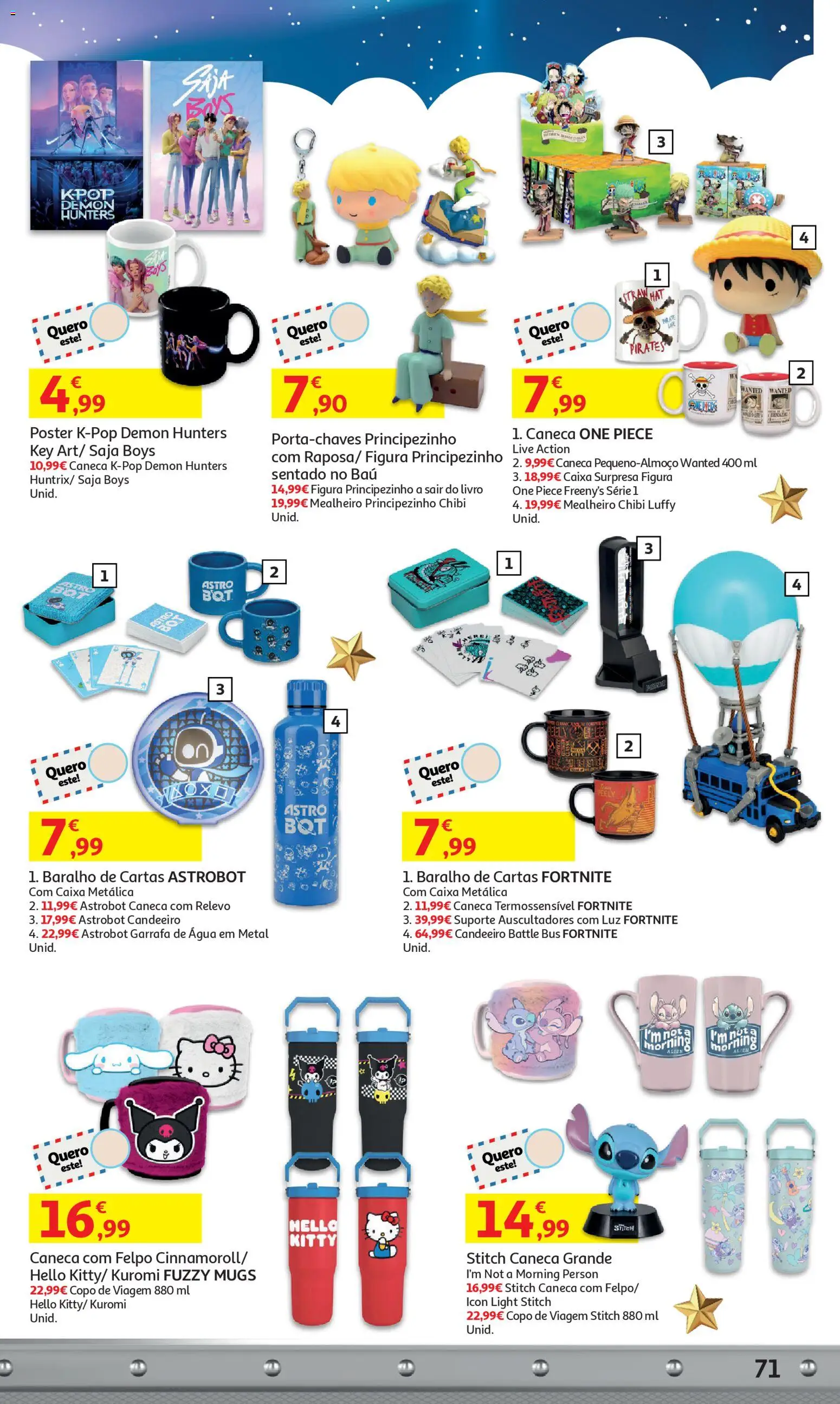 Auchan - A grande fábrica de Natal │ válido de 05.11.2025 | Página: 71 | Produtos: Agua, Candeeiro, Caneca, Caixa