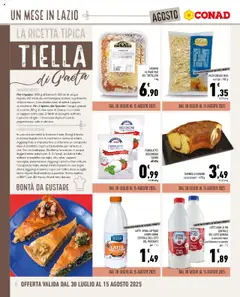 Volantino Spazio Conad del 30.07.2025 | Pagina: 4 | Prodotti: Sale, Acciughe, Latte senza lattosio, Padella