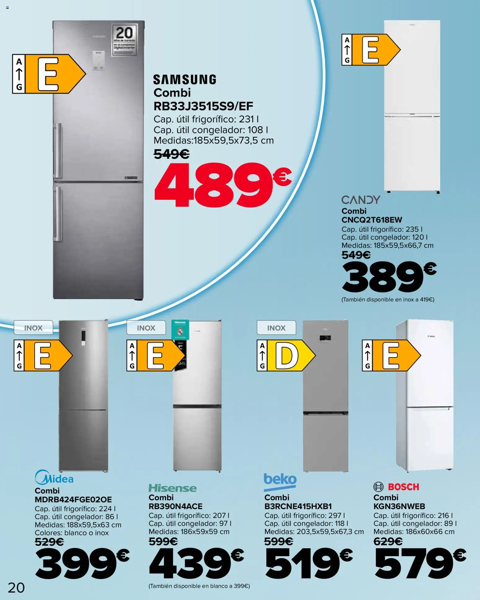 Carrefour Semana santa │ válido desde el 11.03.2026 | Página: 20 | Productos: Congelador, Combi