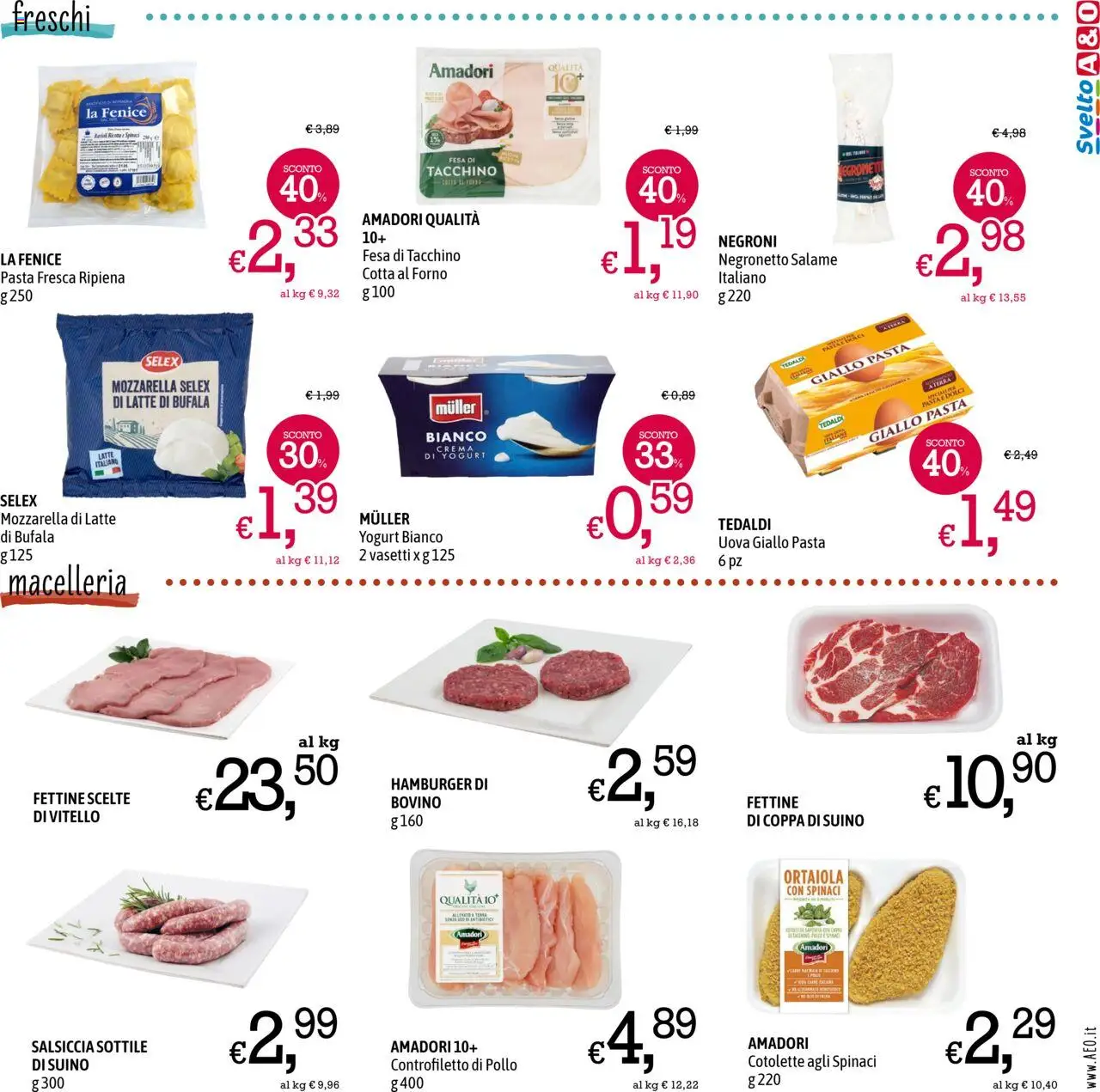 Volantino A&O del 31.07.2025 | Pagina: 3 | Prodotti: Bovino, Crema, Tacchino, Pasta