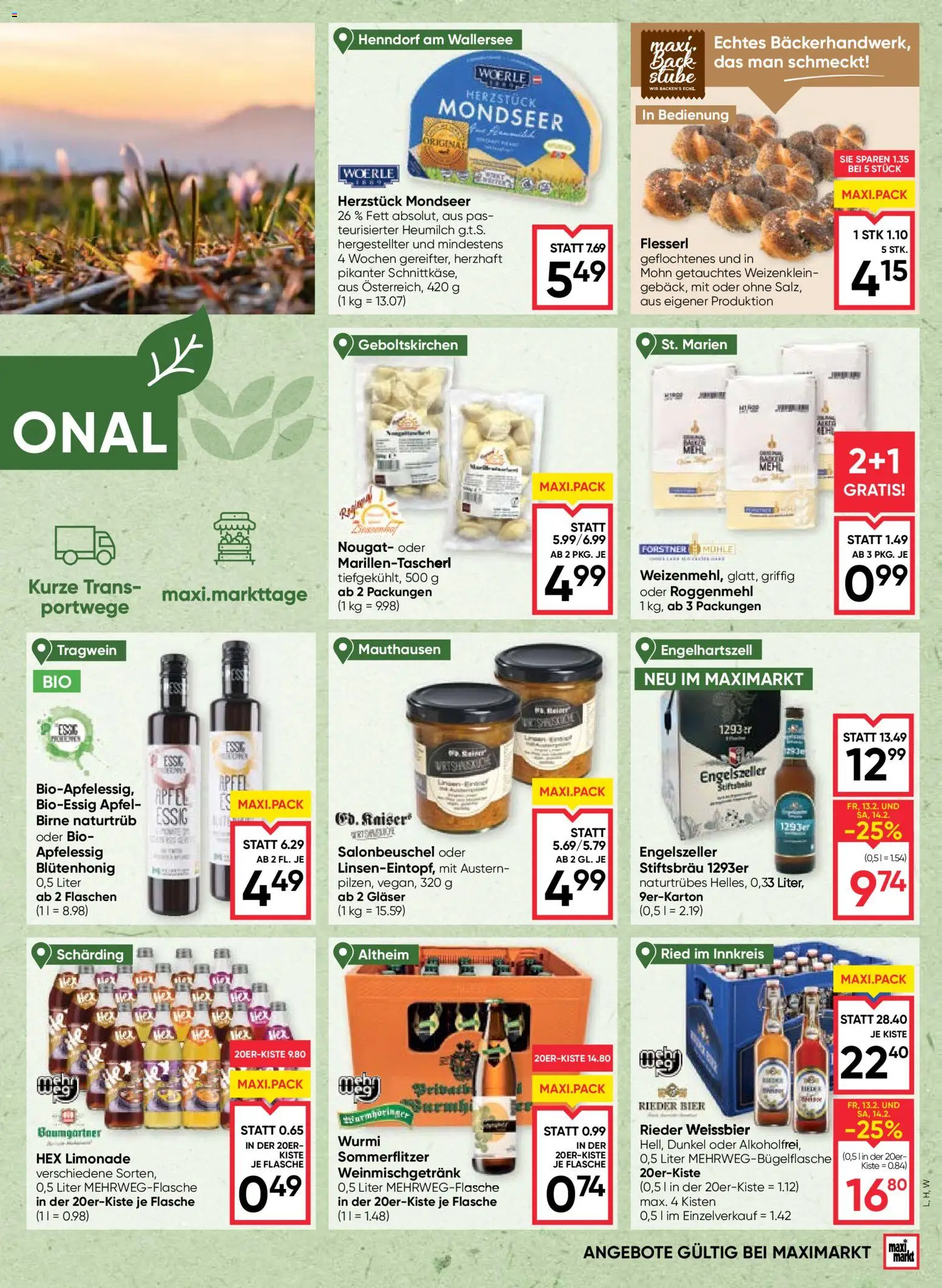 Maximarkt Flugblatt gültig ab 12.02.2026 | Seite: 11 | Produkte: Birne, Bier, Äpfel
