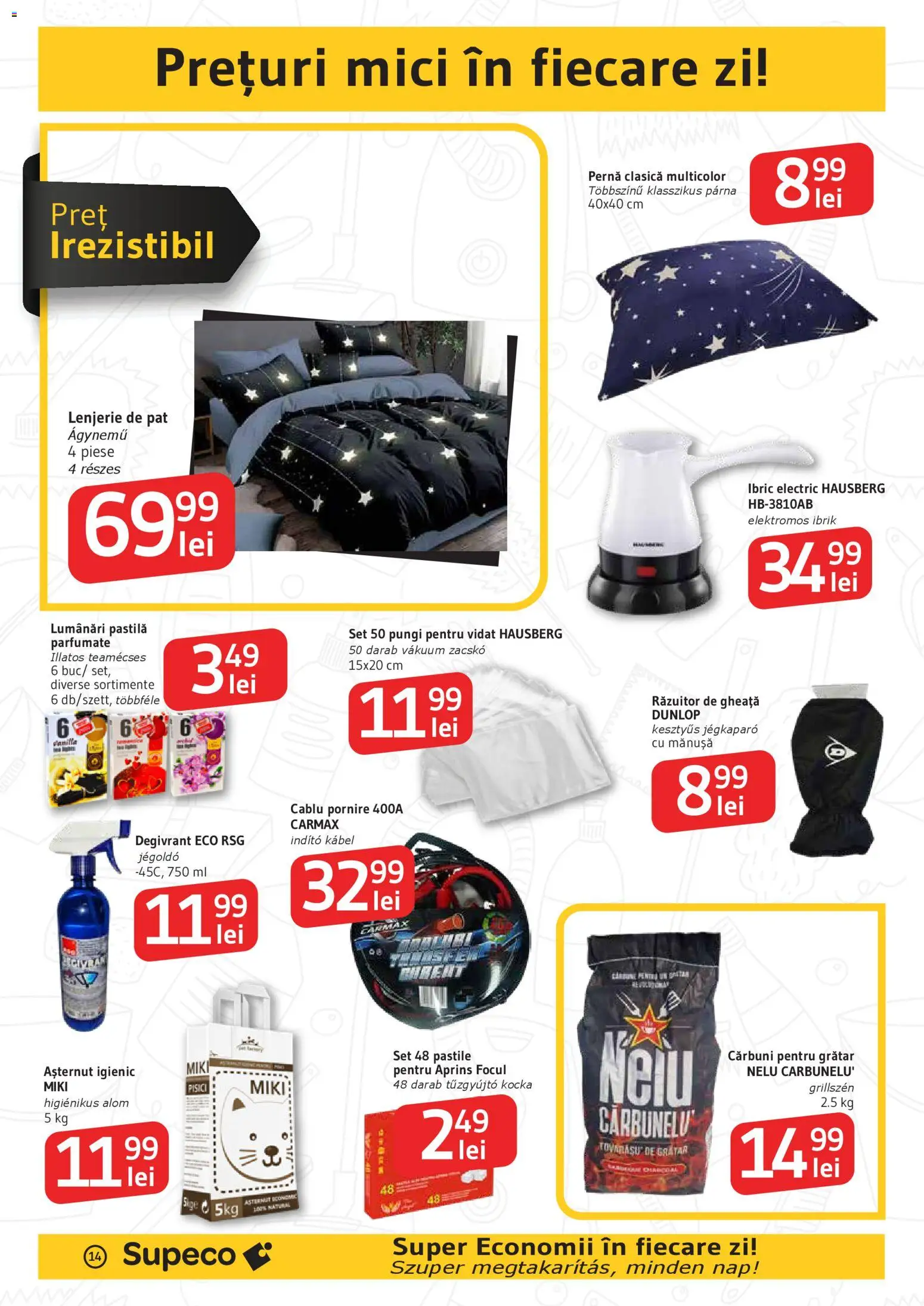 Noul catalog Supeco – valabil de la 08.01.2026 | Pagină: 14 | Produse: Cablu, Pernă, Grătar, Mici