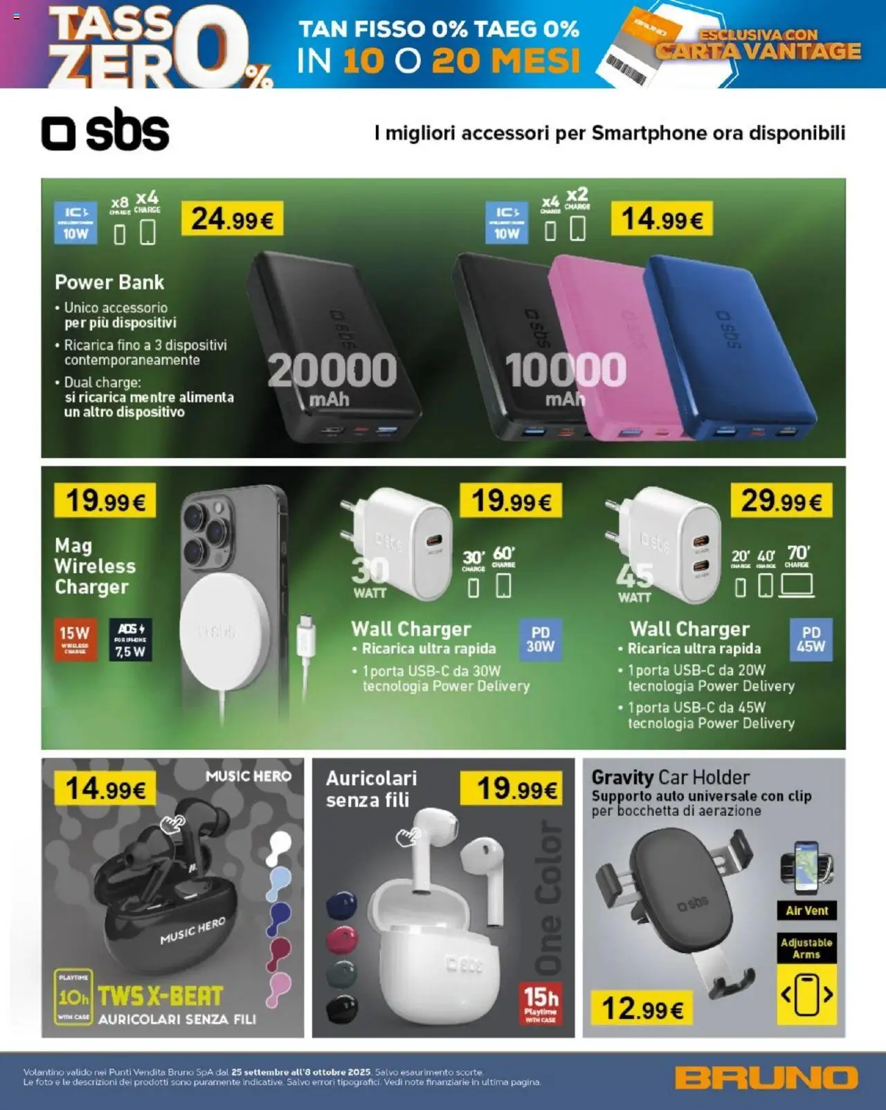 Volantino BRUNO del 25.09.2025 | Pagina: 8 | Prodotti: Auricolari, Iphone, Power bank, Smartphone