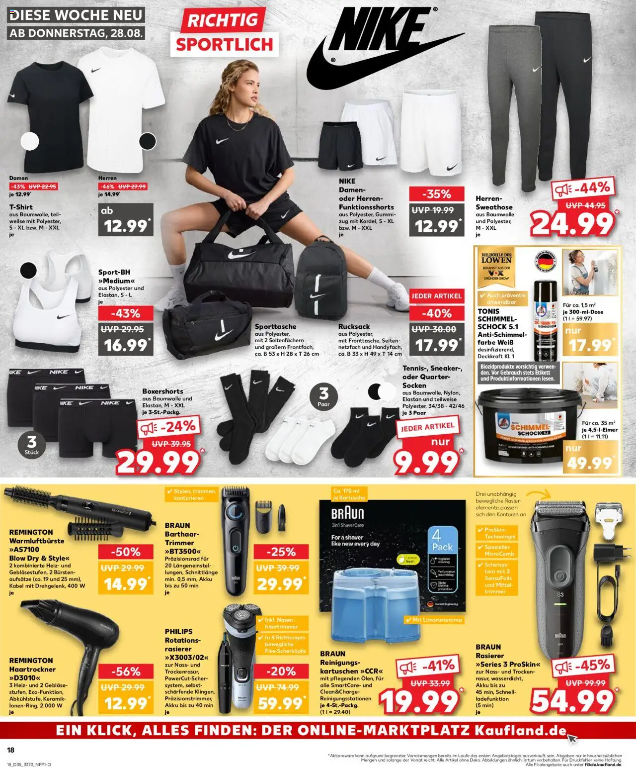 Kaufland prospekt Frankfurt (Oder)	 - gültig ab dem 28.08.2025 | Seite: 18 | Produkte: Kabel, Sweathose, T-Shirt, Socken