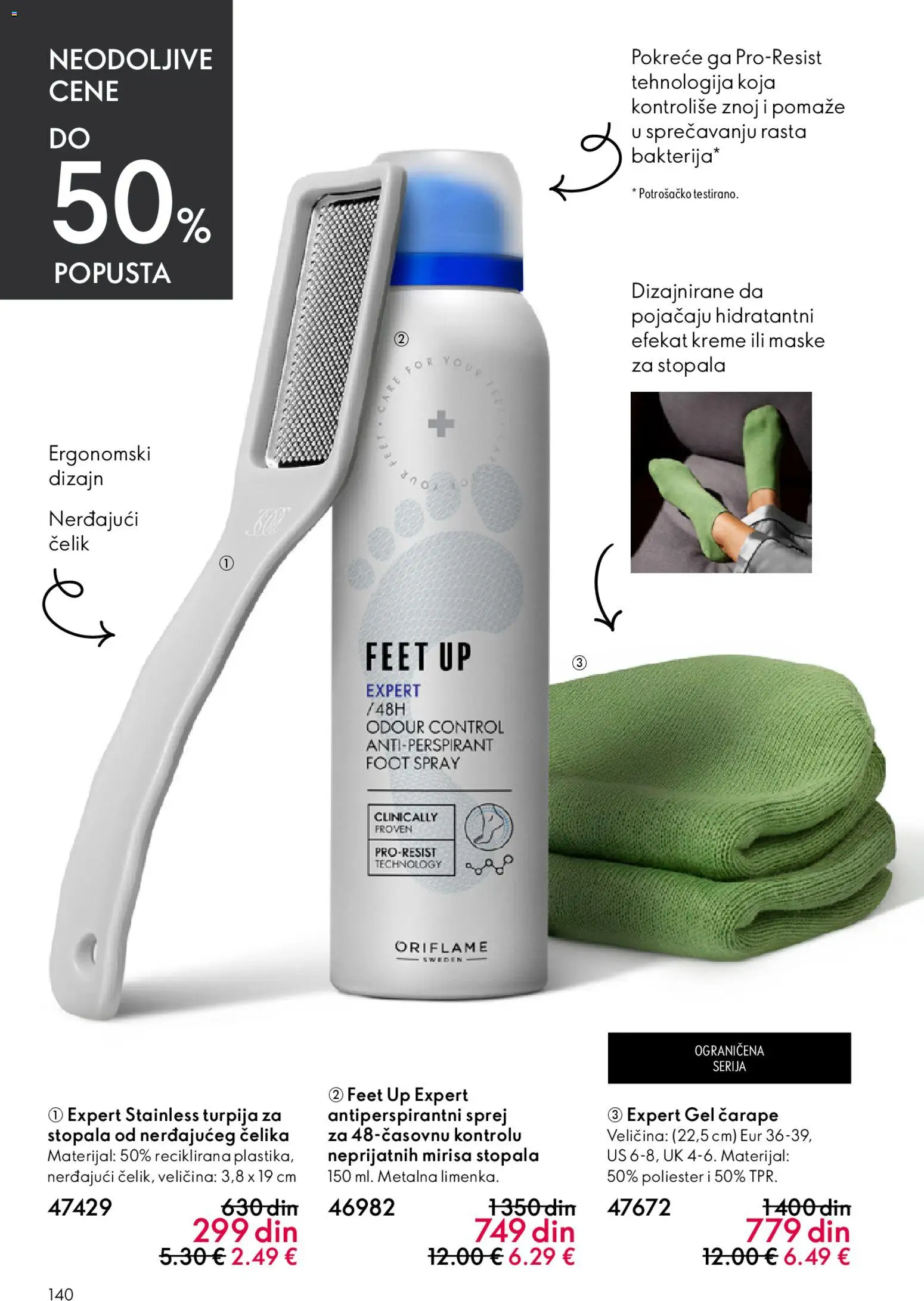 Oriflame katalog - važi od 22.04.2026 | Strana: 140 | Proizvode: Čarape, Antiperspirant