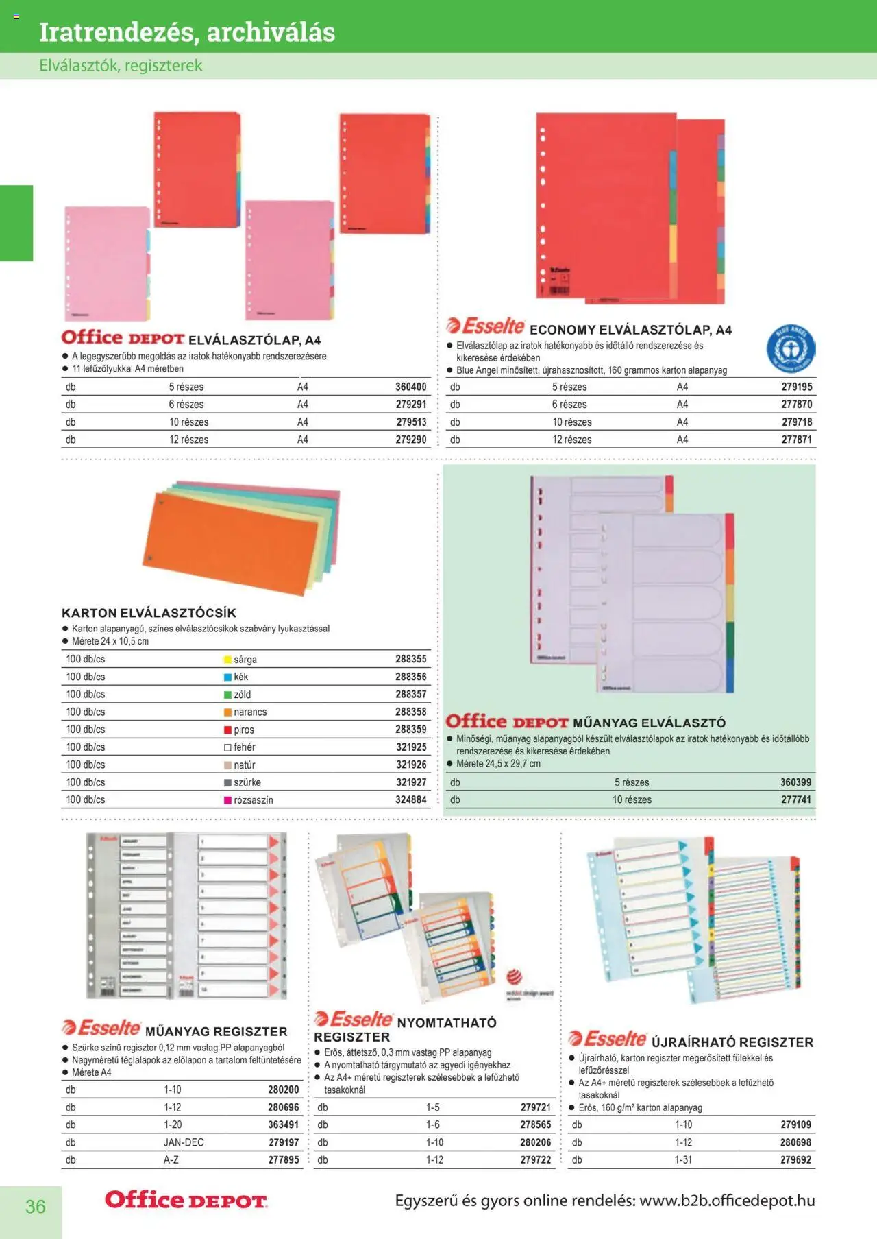 Office Depot akciós ujság - amely érvényes a következő dátumtól: 10.04.2025 | Oldal: 36 | Termékek: Narancs