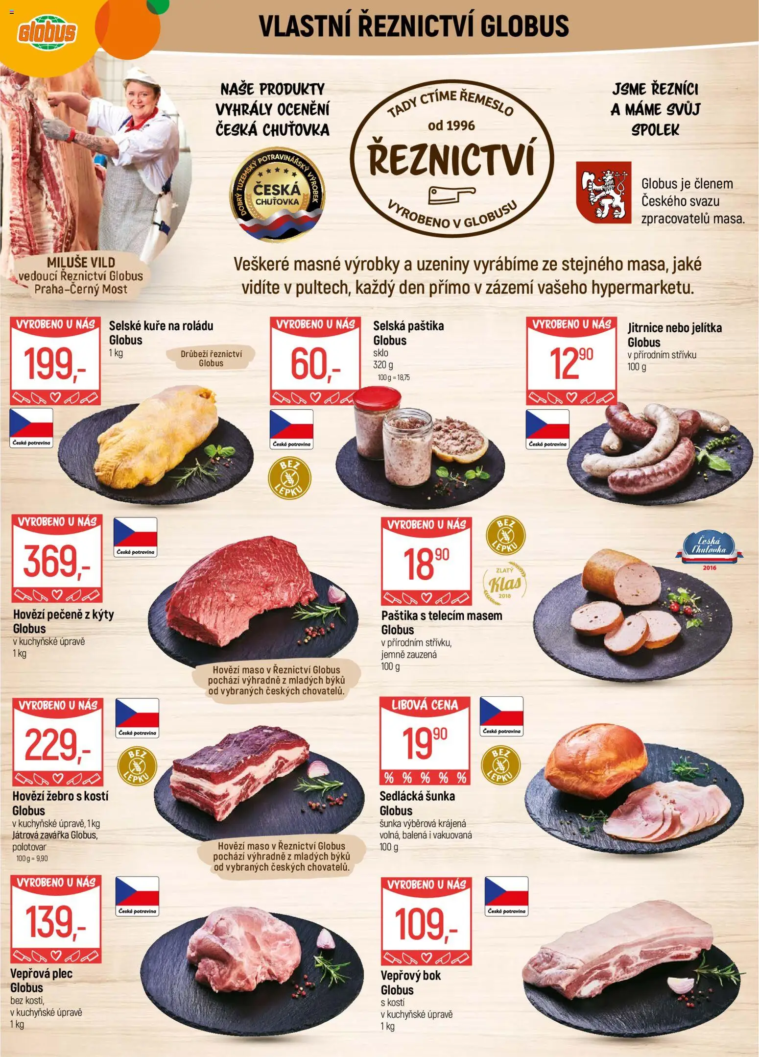 Globus leták - Praha Černý Most od 21.01.2026 | Strana: 7 | Produkty: Globus, Šunka, Maso, Kuře