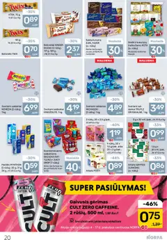 NORFA akcijos nuo 04.09.2025 | Puslapis: 20 | Prekių: Gaivusis gėrimas, Arbata, Saldainiai