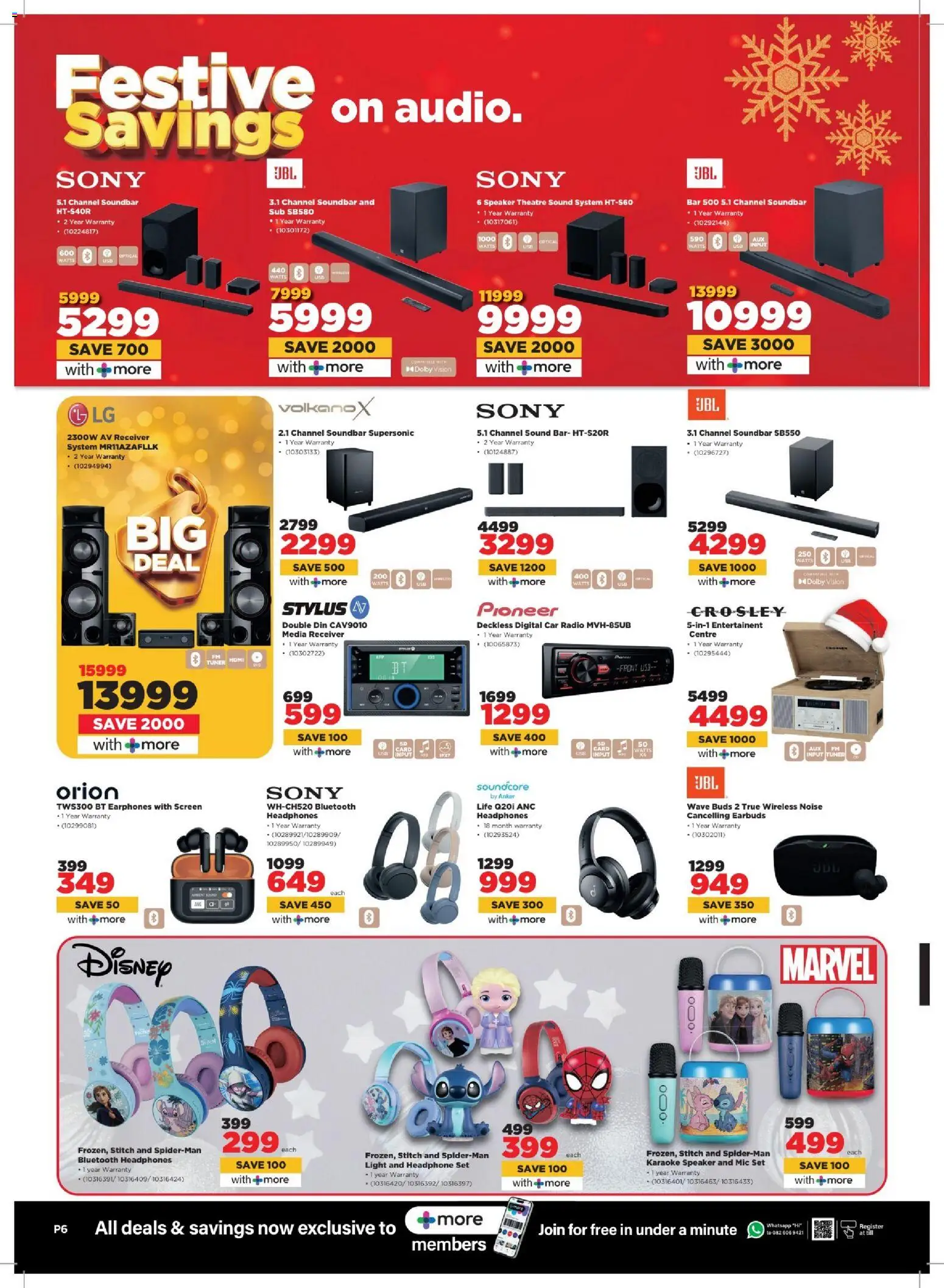 New HiFi Corp catalogue – valid from 02.12.2025 | Page: 6 | Products: Earbuds, Radio, Headphones, Light