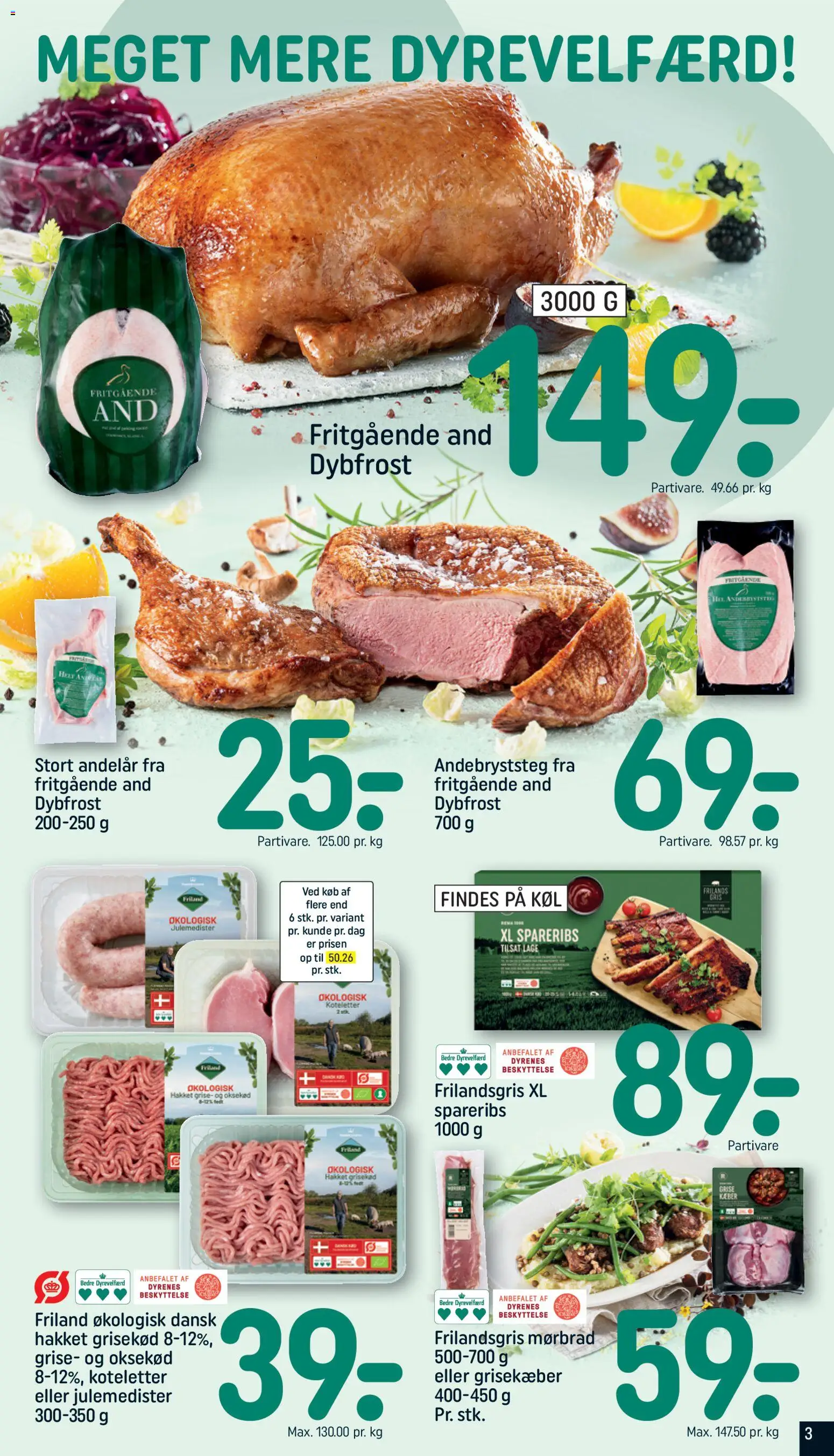 Rema 1000 tilbudsavis – gyldig fra 02.11.2025 | Side: 3 | Produkter: Koteletter, Oksekød, Spareribs