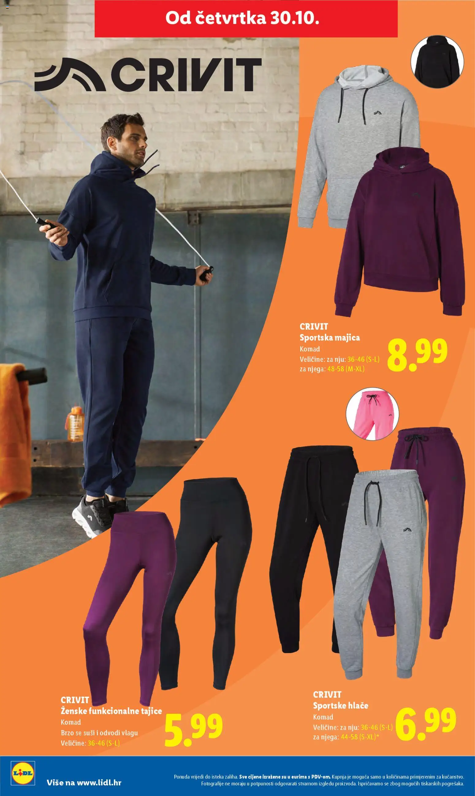 Lidl katalog | vrijedi od 27.10.2025 | Stranica: 52 | Proizvodi: Majica, Hlače, Tajice