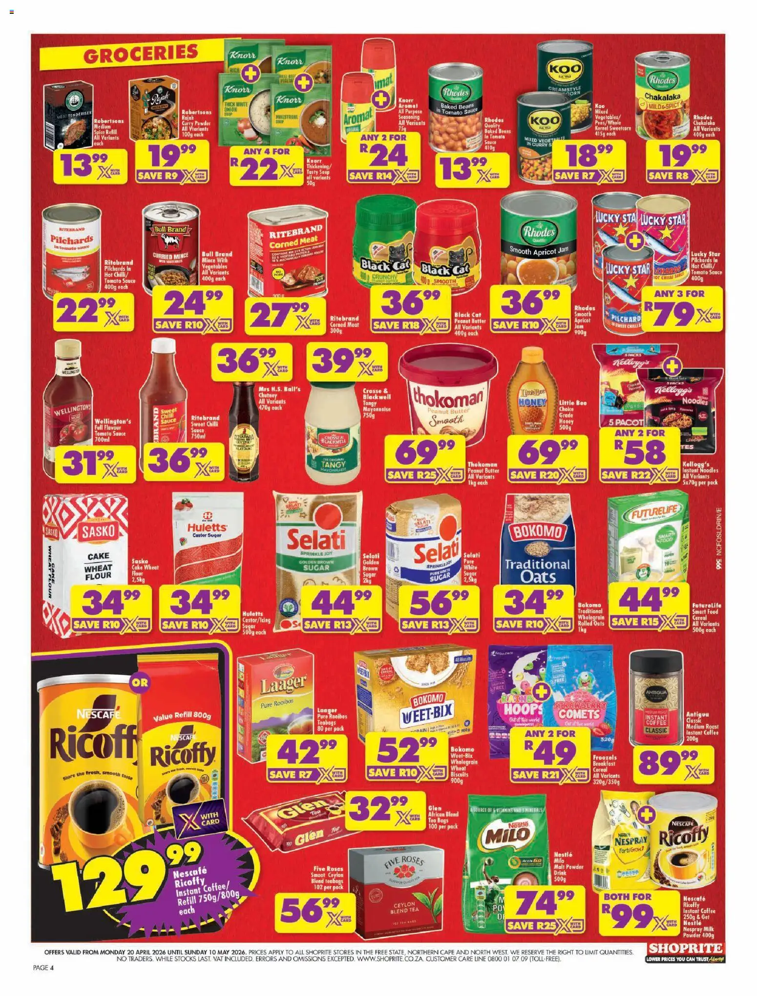 New Shoprite catalogue – valid from 20.04.2026 | Page: 4 | Products: Chutney, Butter, Soup, Peanut butter