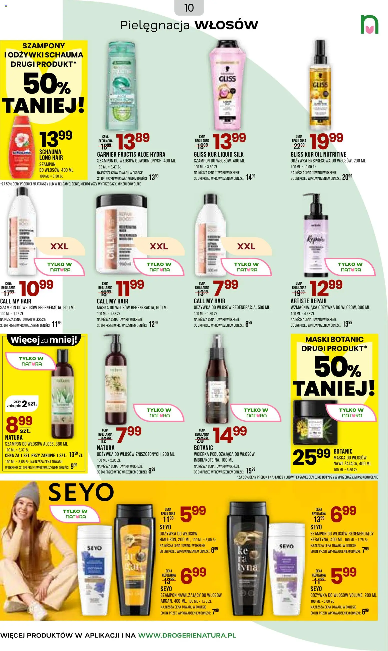 Drogerie Natura Gazetka od 16.02.2026 | Strona: 10 | Produkty: Szampon, Odżywka, Maska do włosów, Odżywka do włosów