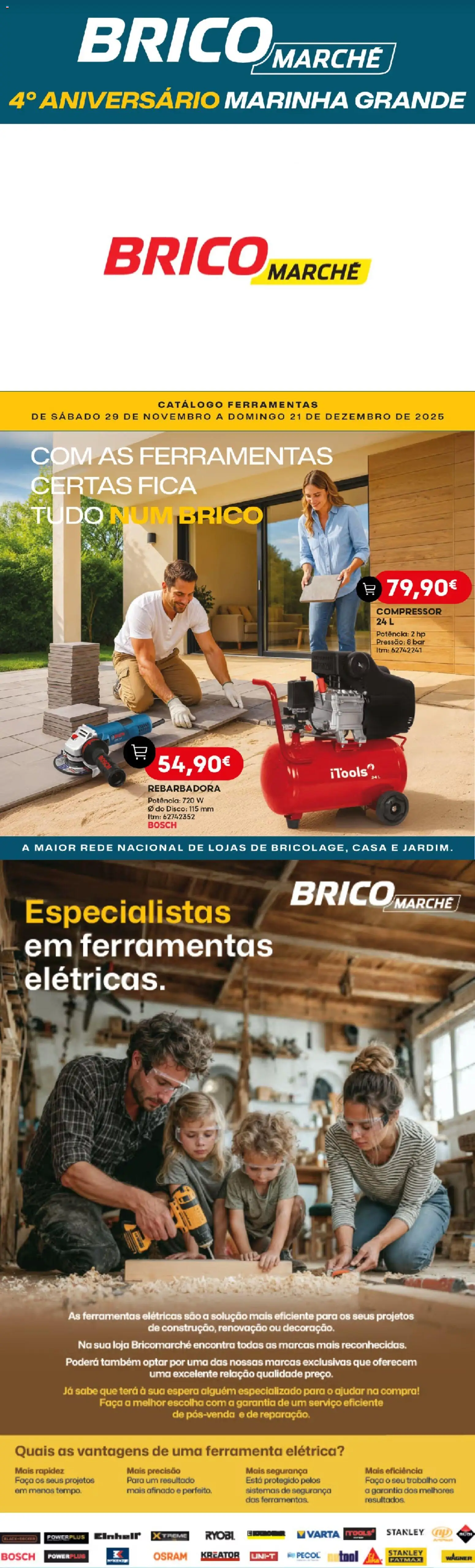 BricoMarché - Ferramentas - 24p - Marinha Grande │ válido de 29.11.2025 | Página: 1 | Produtos: Faca, Ferramentas, Compressor