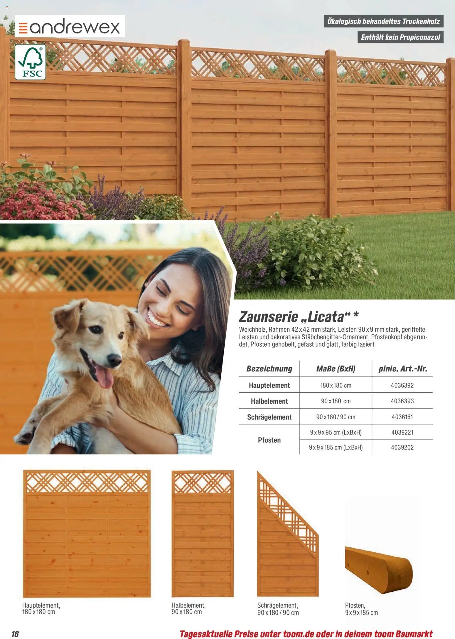 Toom Baumarkt Zäune & Sichtschutz 2026 – gültig ab 20.02.2026 | Seite: 16