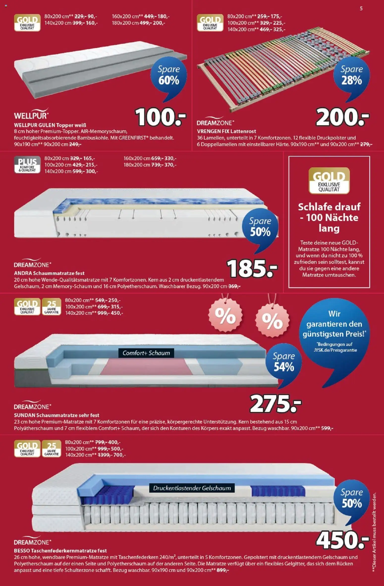 Prospekt JYSK – gültig ab 30.12.2025 | Seite: 5 | Produkte: Matratze, Lattenrost, Topper