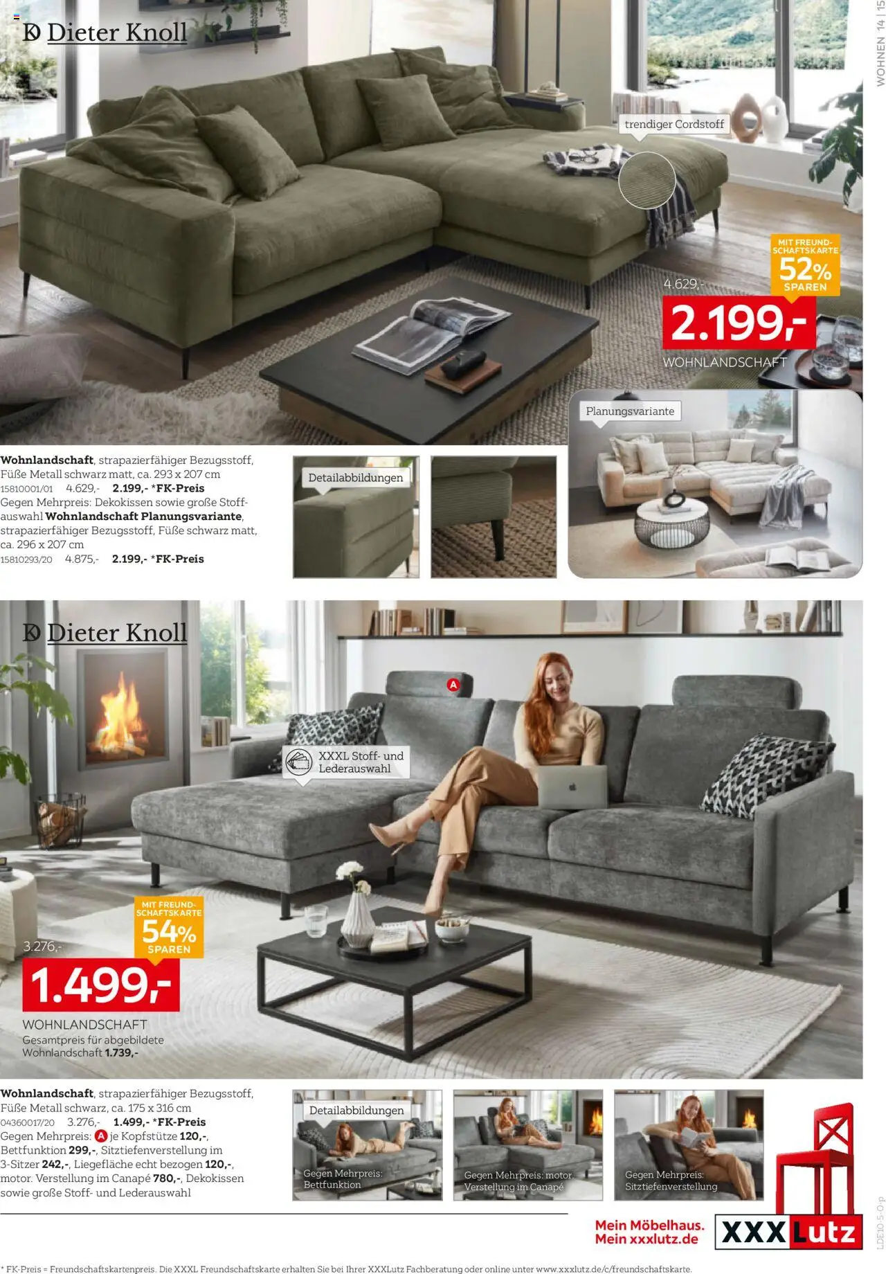 XXXL Lutz Polster Spezial – gültig ab 12.10.2025 | Seite: 15 | Produkte: Wohnlandschaft