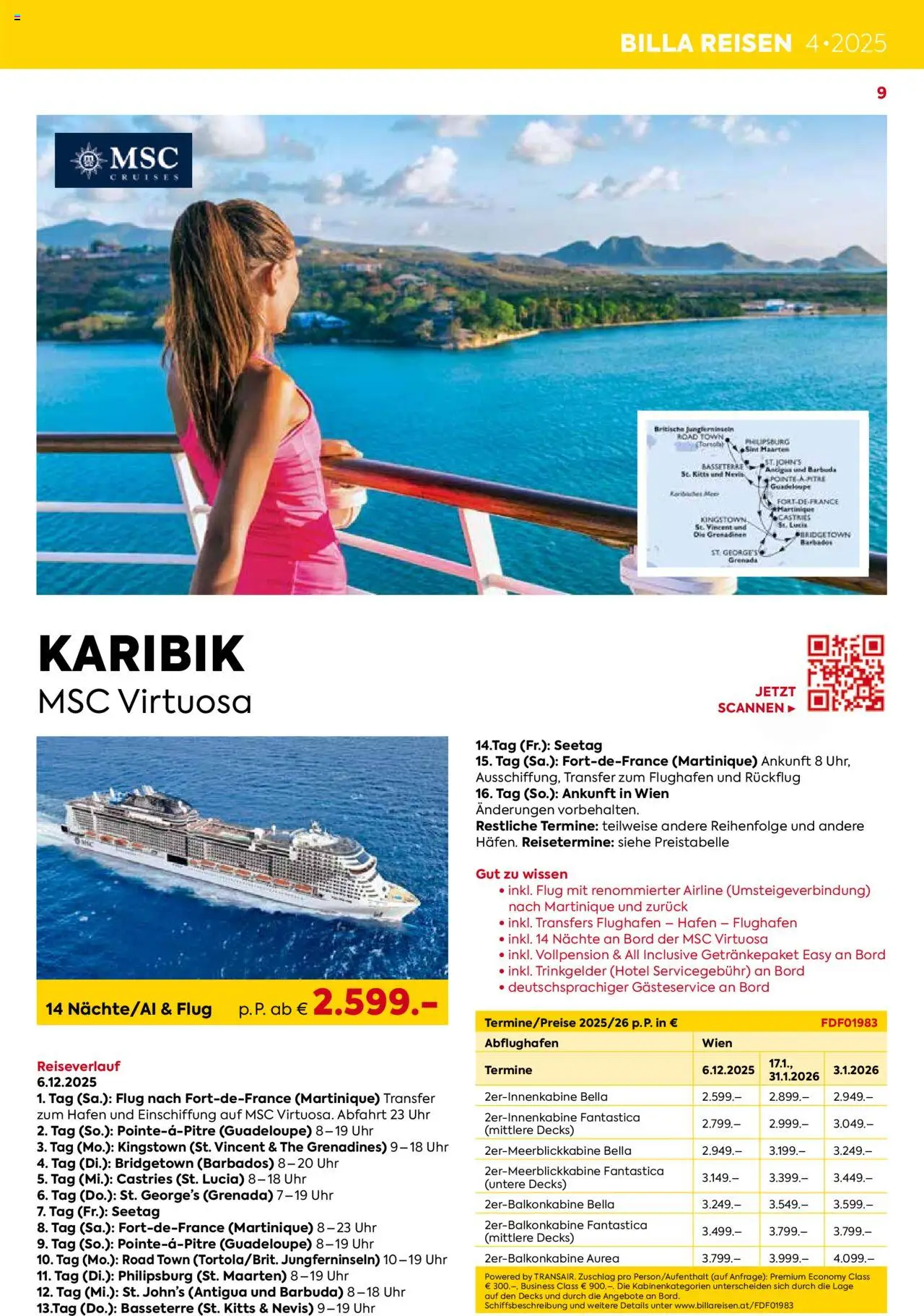 Billa Kreuzfahrt Highlights 2025 gültig ab 03.06.2025 | Seite: 9 | Produkte: Uhr