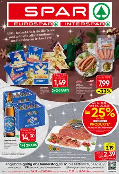 Spar Flugblatt - Kärnten ab 18.12.2025 gültig