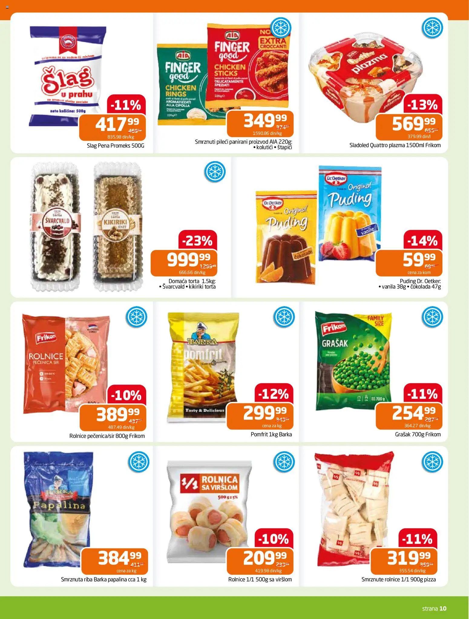 Gomex katalog - važi od 19.11.2025 | Strana: 10 | Proizvode: Šlag, Sir, Čokolada, Riba