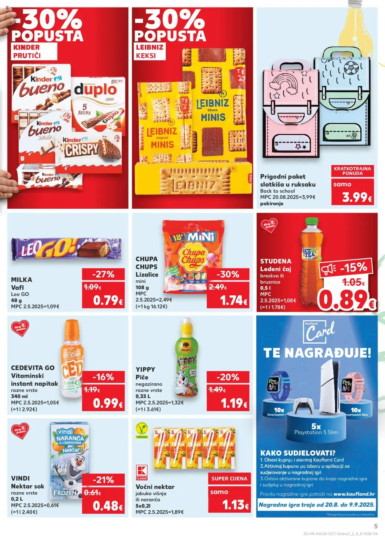 Kaufland katalog | vrijedi od 03.09.2025 | Stranica: 5 | Proizvodi: Smartwatch, Sok, Igra, Jabuka