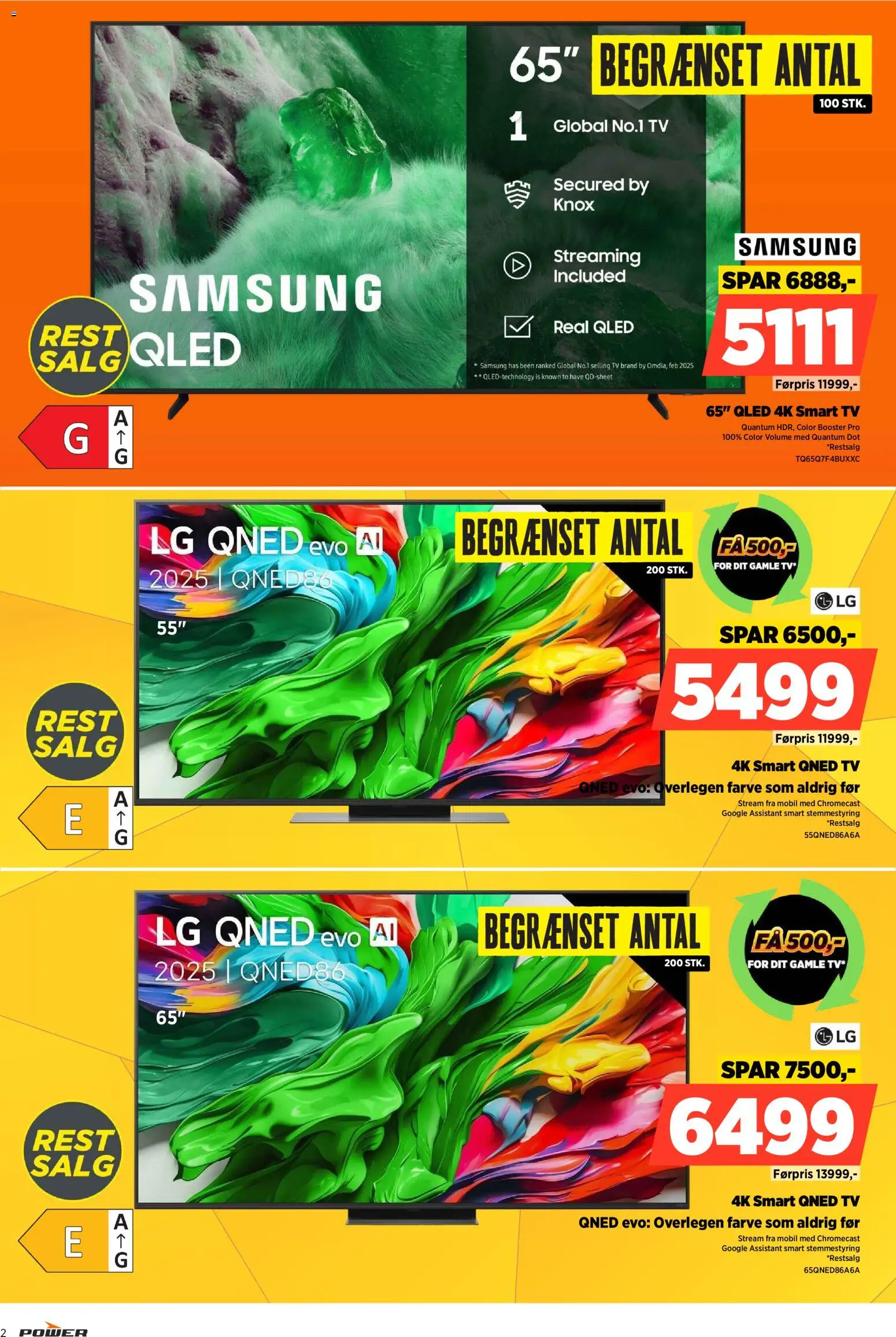 Power tilbudsavis – gyldig fra 24.10.2025 | Side: 2 | Produkter: Smart TV, Is, TV, Søm