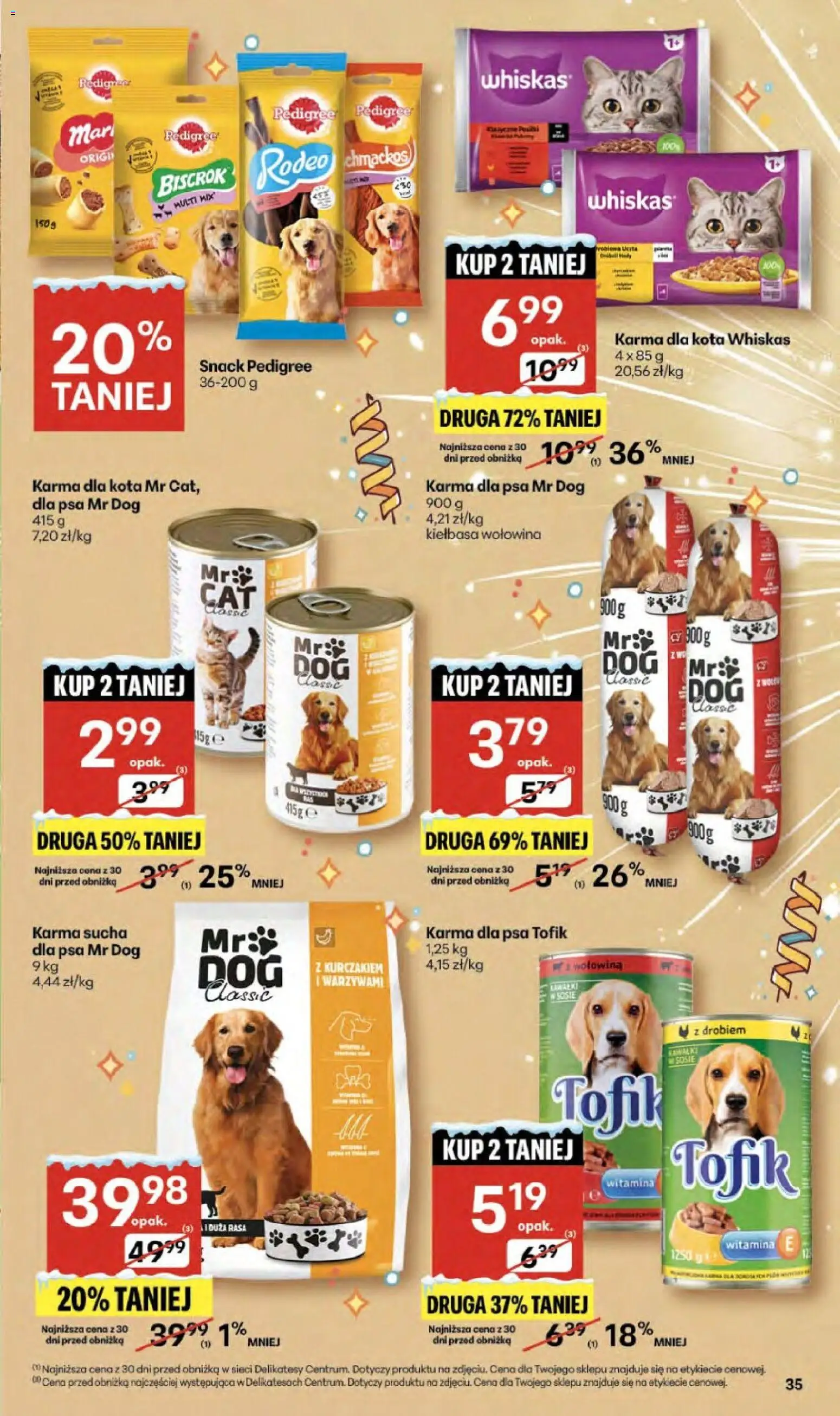 Delikatesy Centrum Gazetka - Sklepy Własne od 29.12.2025 | Strona: 35 | Produkty: Kiełbasa, Delikatesy, Pedigree, Wołowina