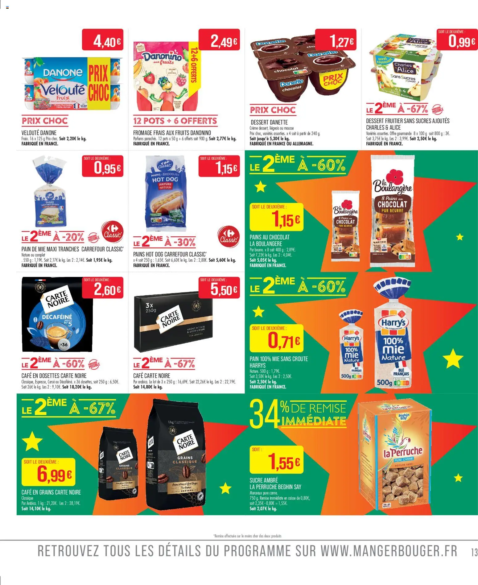 {H1} | Page: 15 | Produits: Café en grains Carte Noire, Beurre, Café, Crème