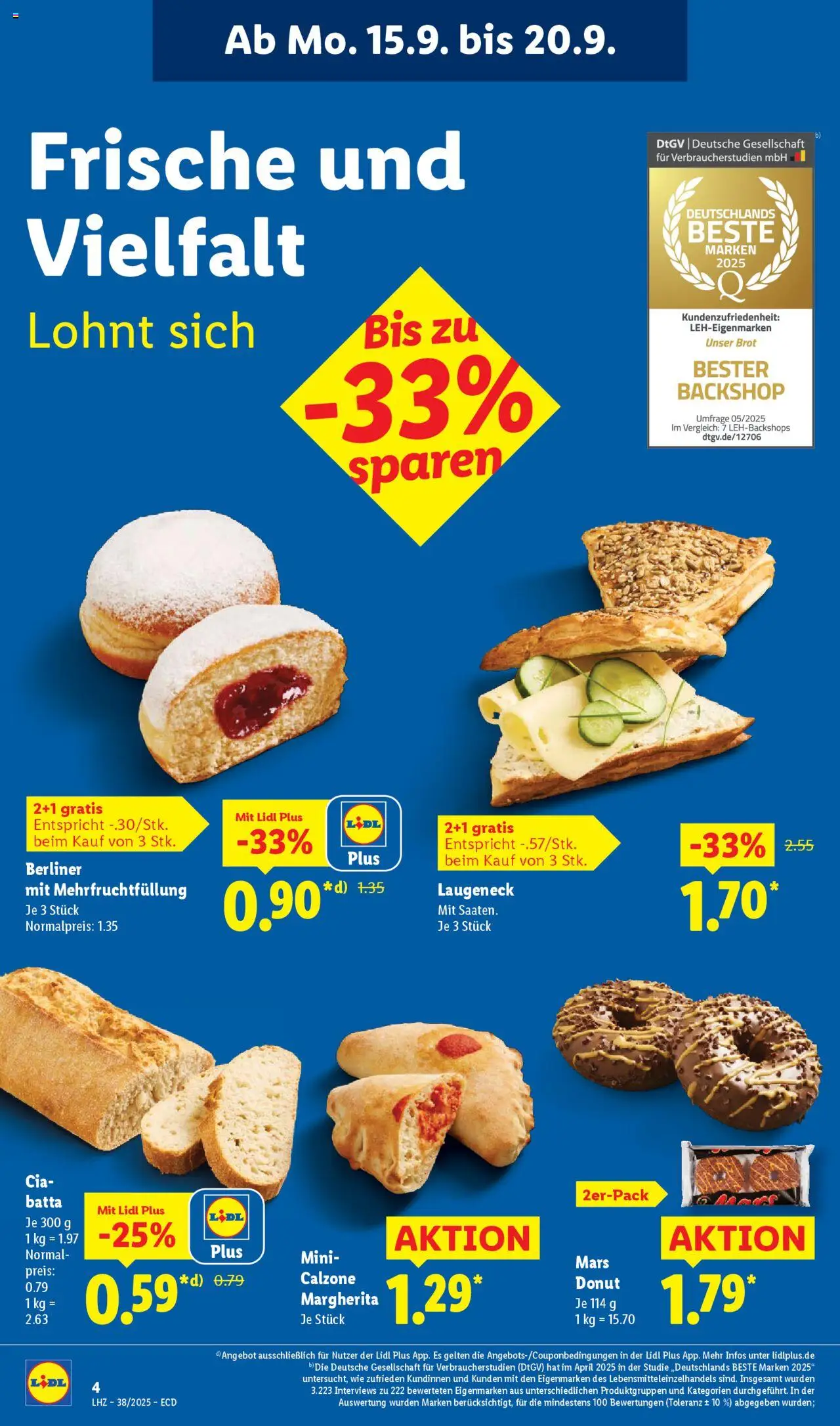 Lidl Prospekt 	 – gültig ab 15.09.2025 | Seite: 8 | Produkte: Berliner, Mars, Brot