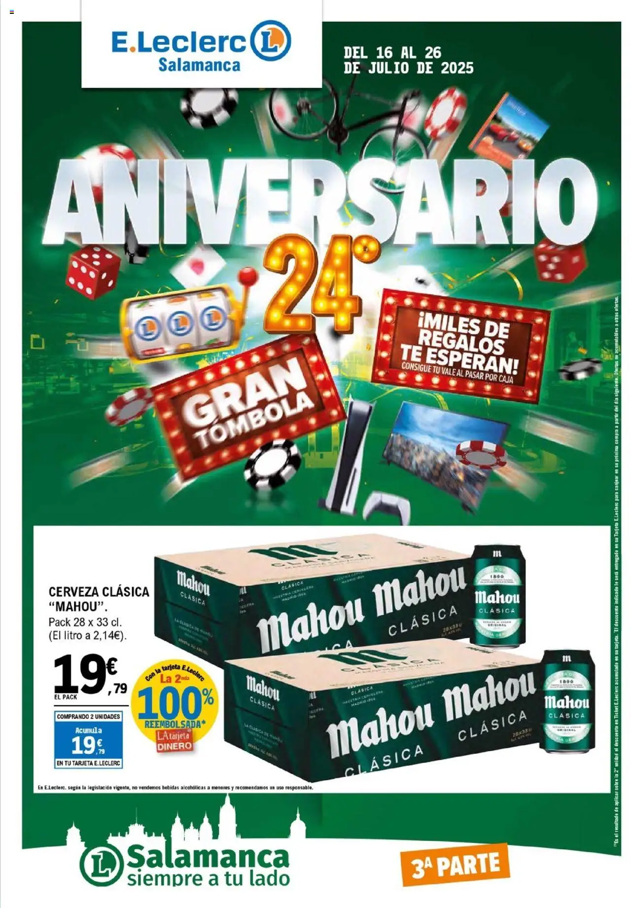 E.Leclerc - Descubre la Calidad y Frescura en Hipermercados E Leclerc │ válido desde el 16.07.2025 | Página: 1 | Productos: Cerveza, Té, Caja